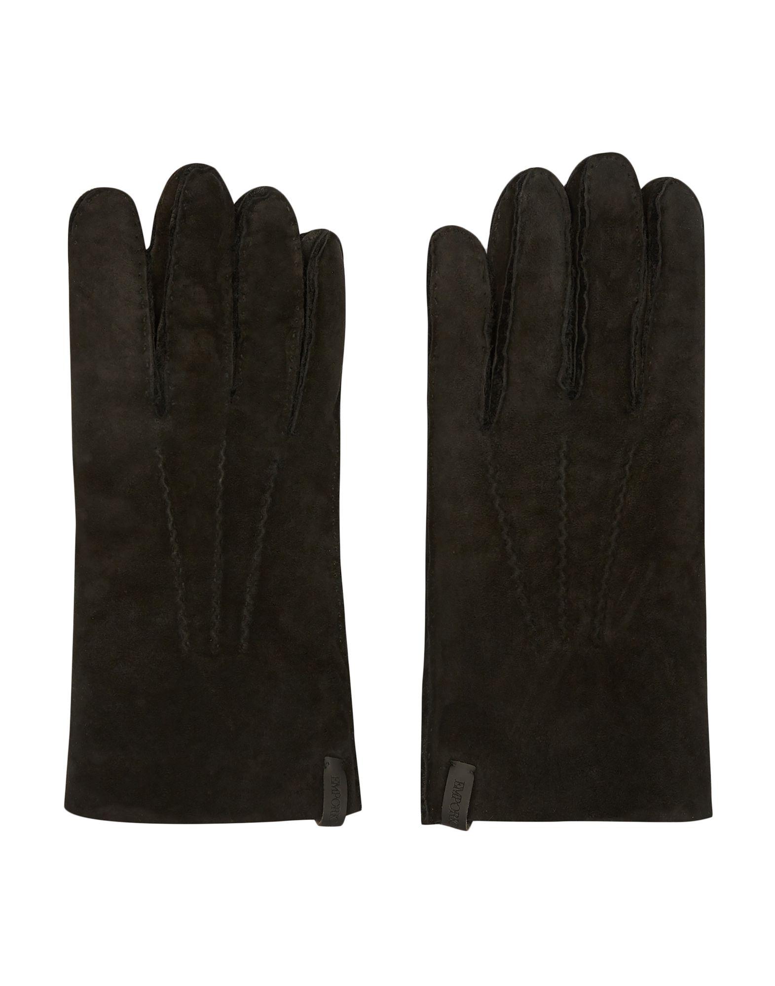 Emporio Armani Suede Gloves in Black for Men | Lyst
