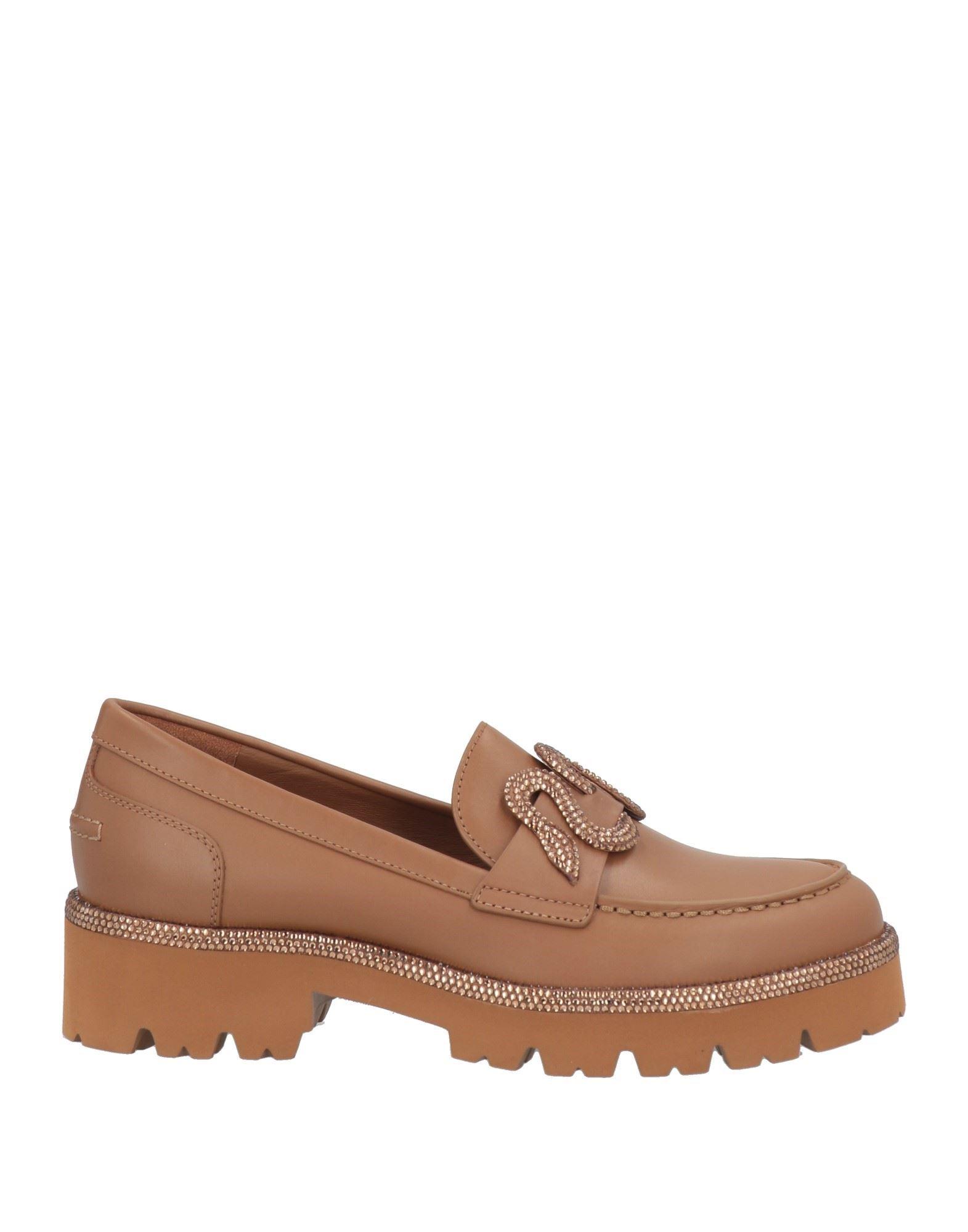 フラットシューズ Rene Caovilla Brown Leather Loafers René Caovilla Leather Loafer In Brown | ModeSens