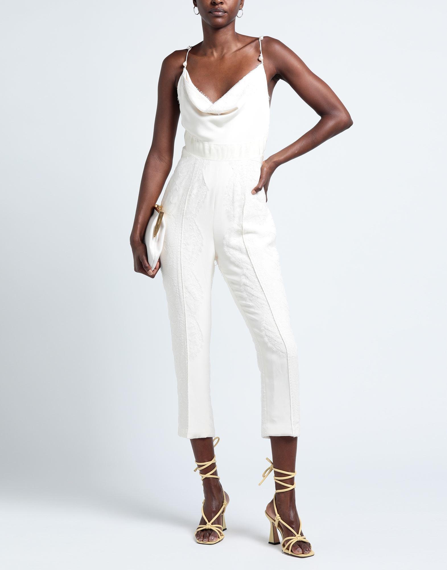 Zara ivory white jumpsuit Backless S 8 - Depop
