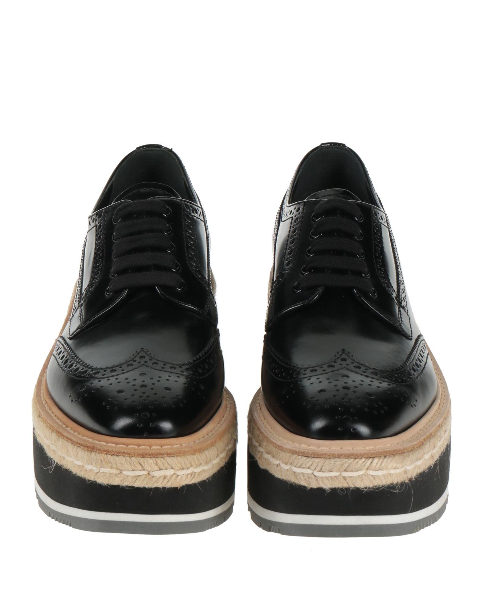 Prada women's lace up shoes cheap