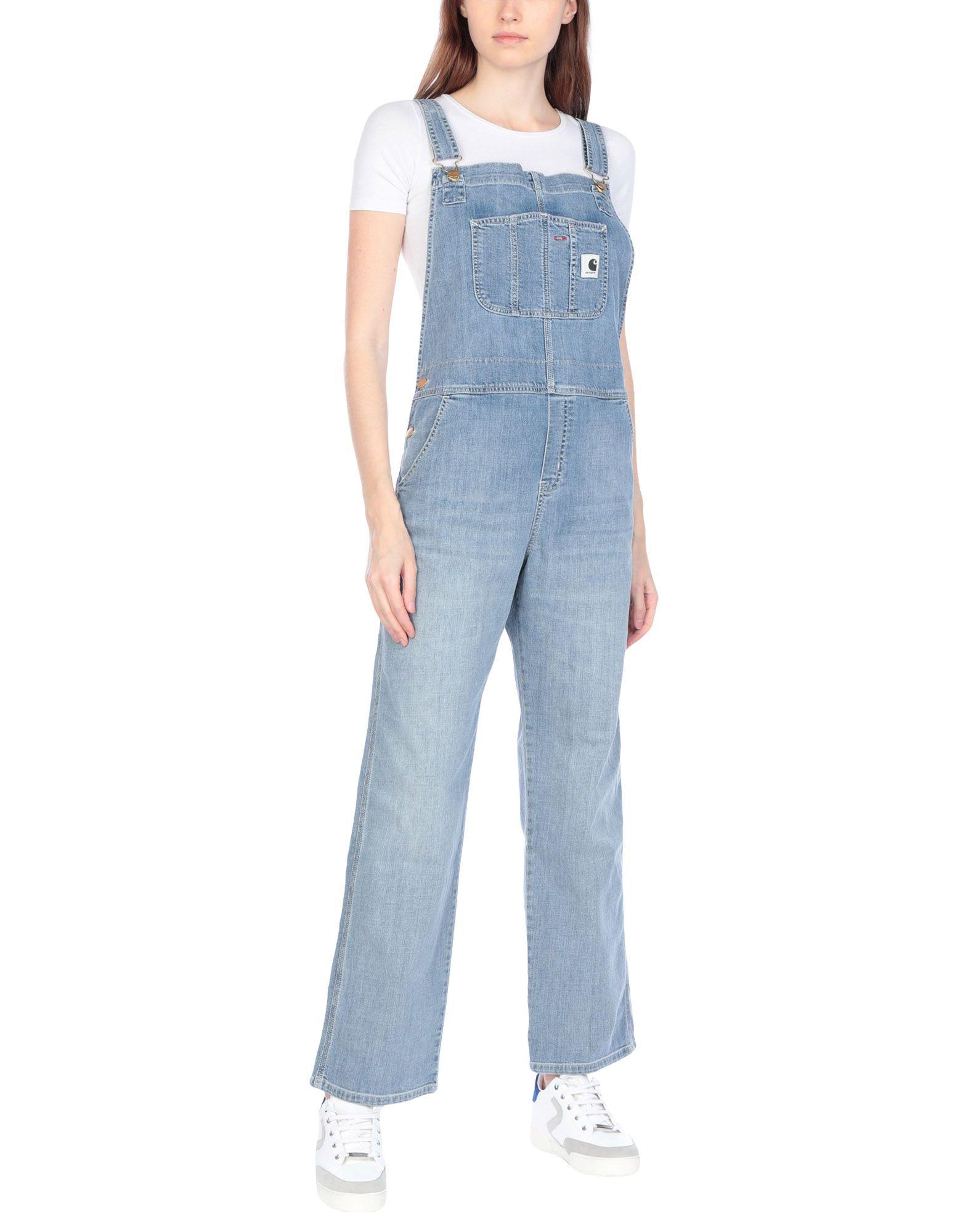 Carhartt Denim Overalls in Blue Lyst