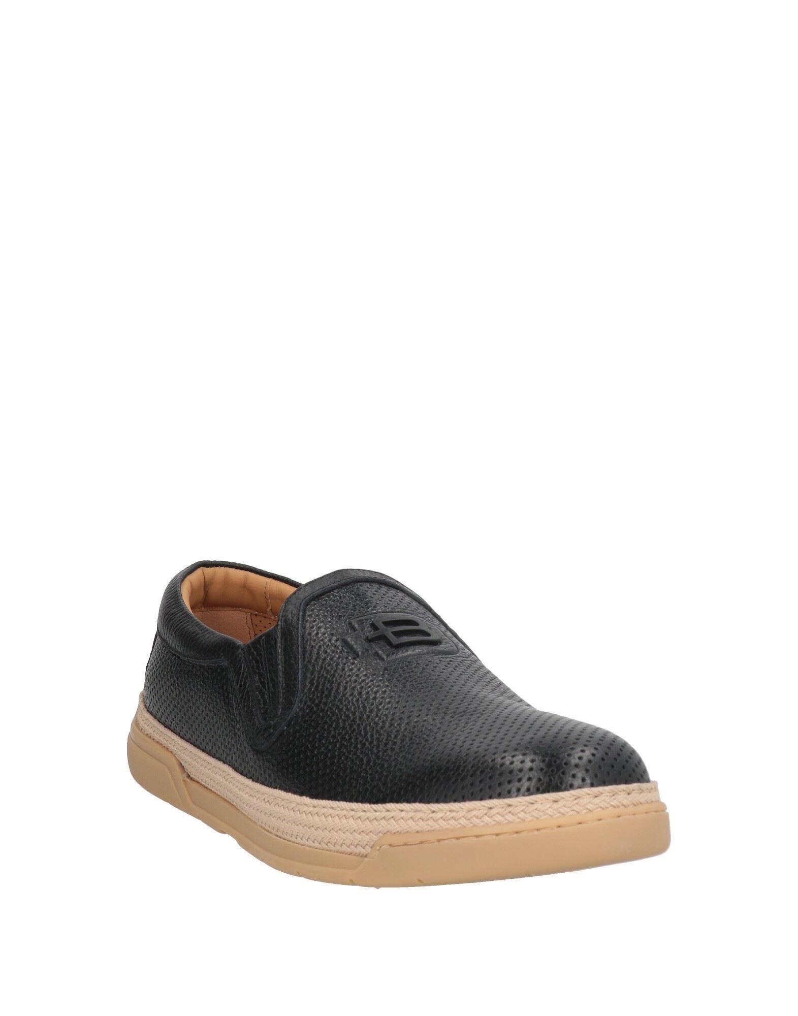 Baldinini Men 10 Loafers Black Perforated Leather Laser Cut Italy Luxury Slip-on Baldinini Perforated Loafer - Grey - Men|U4E104P1NBFO3040 main image 3
