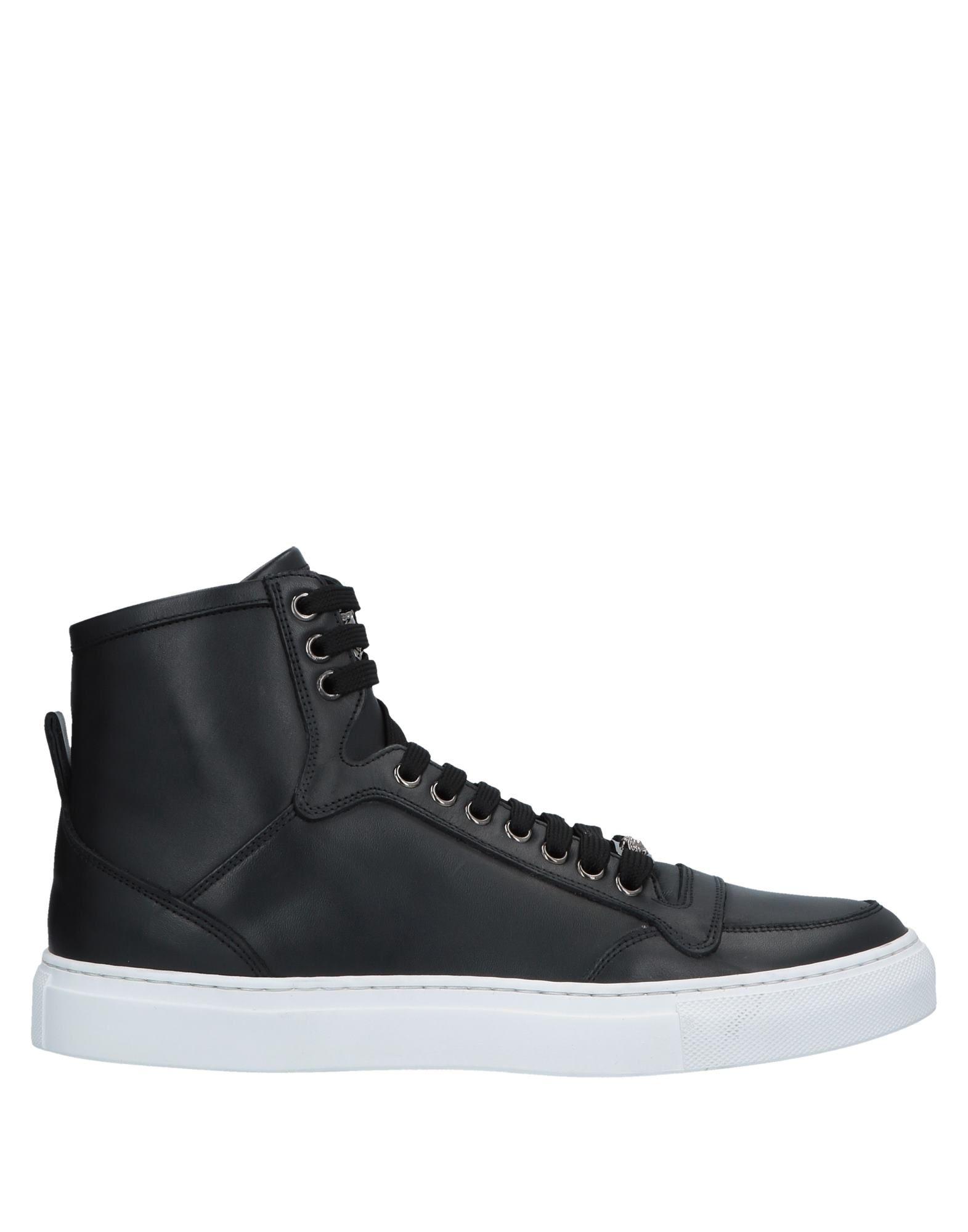 Versace Leather High-tops & Sneakers in Black for Men - Lyst
