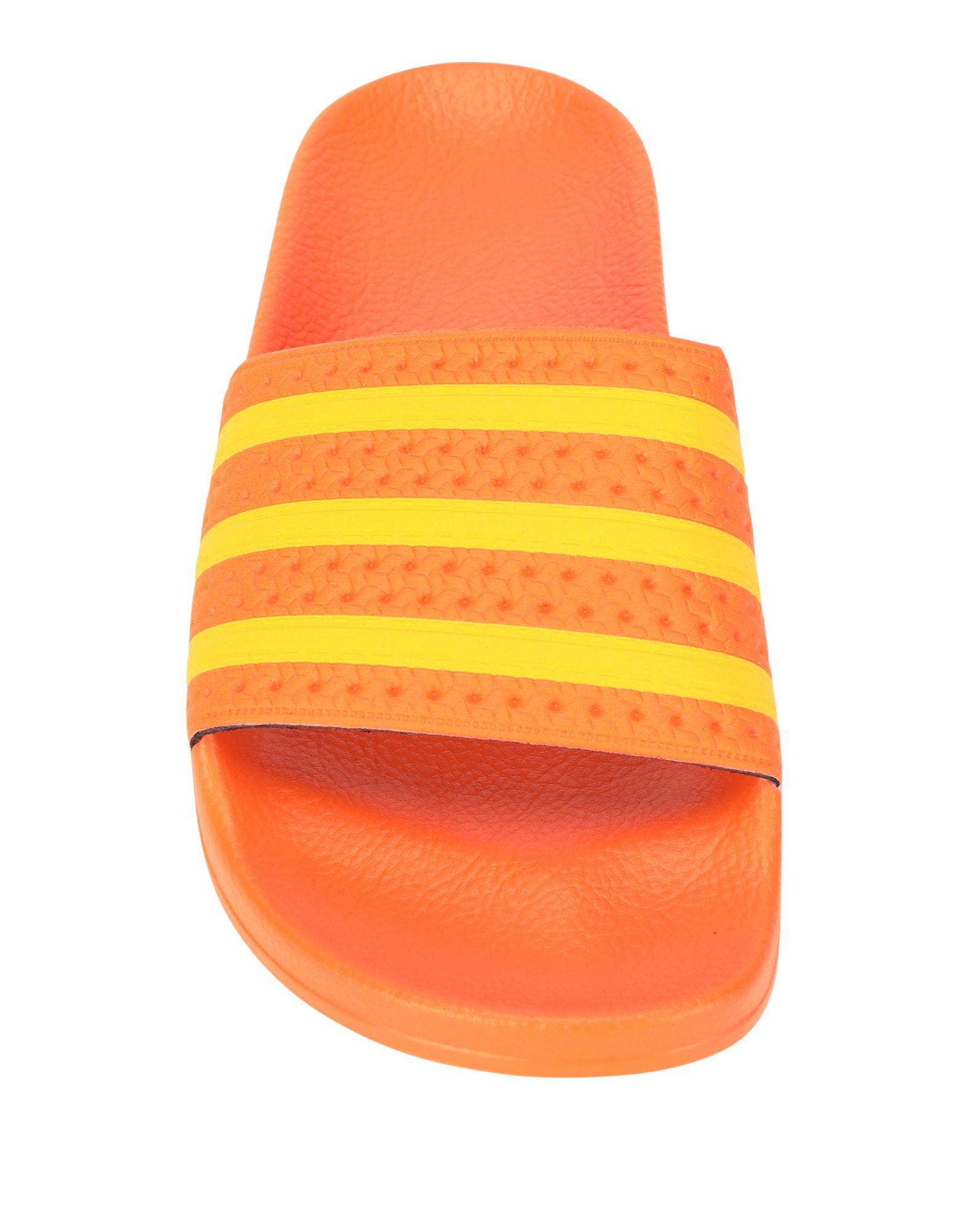 orange adidas sandals
