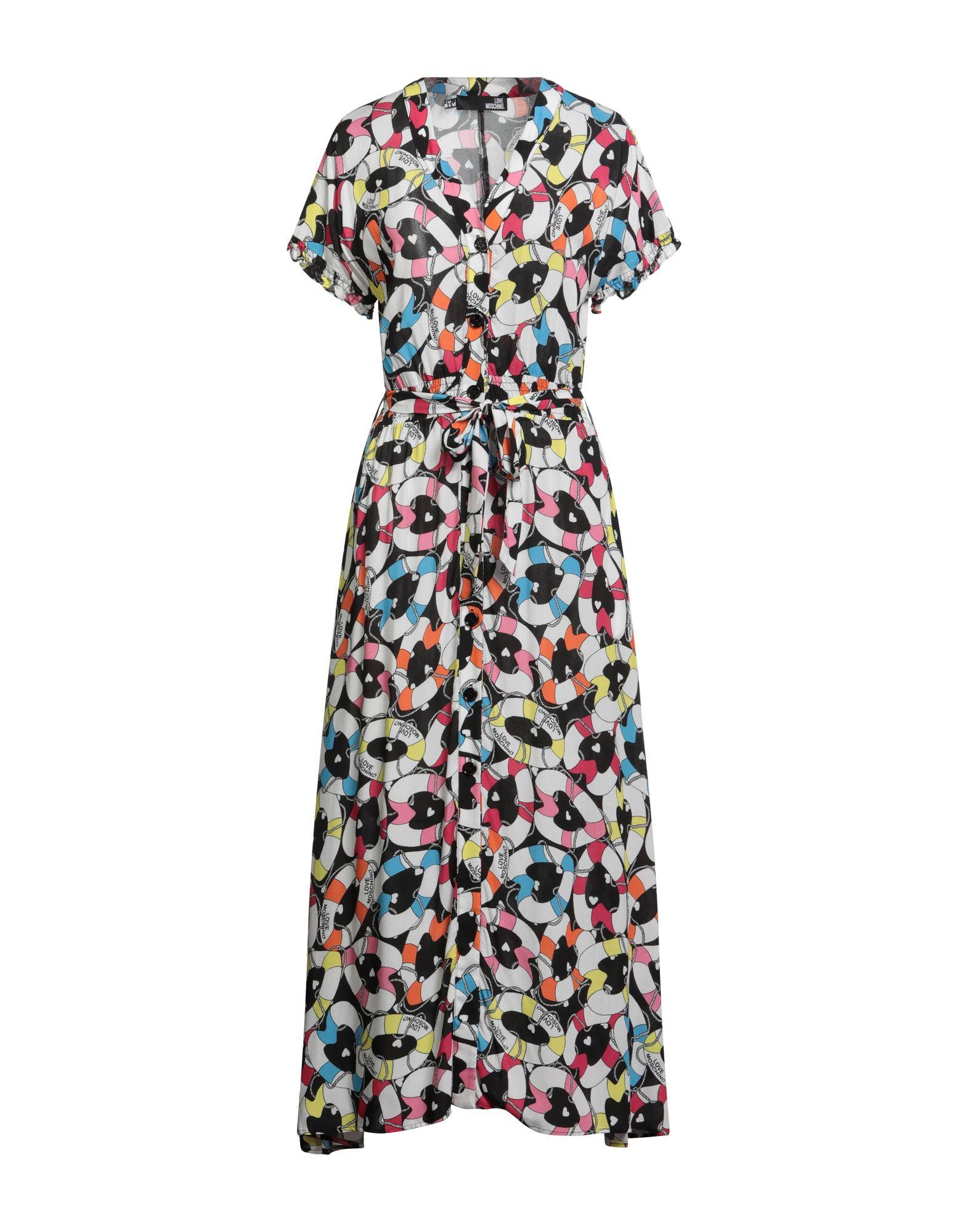 love moschino maxi dress Love Moschino Womens Blue Floral Logo Print Halter Neck Maxi Dress Size 8 EUC