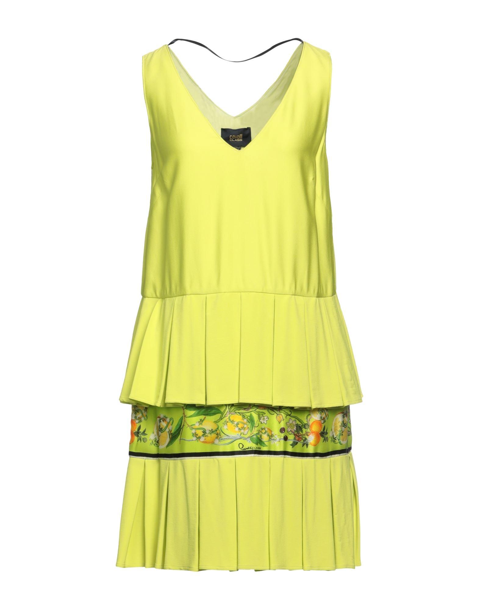 Numeriek Wees Raar Class Roberto Cavalli Short Dress in Yellow | Lyst