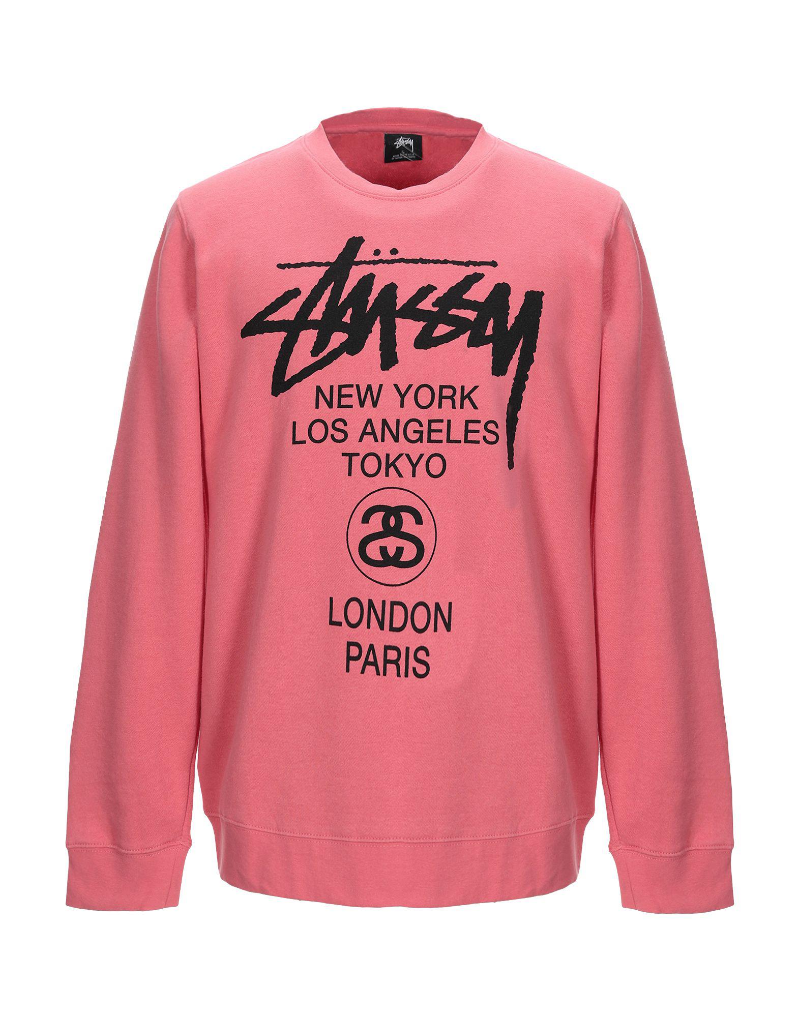 pink stussy sweatshirt