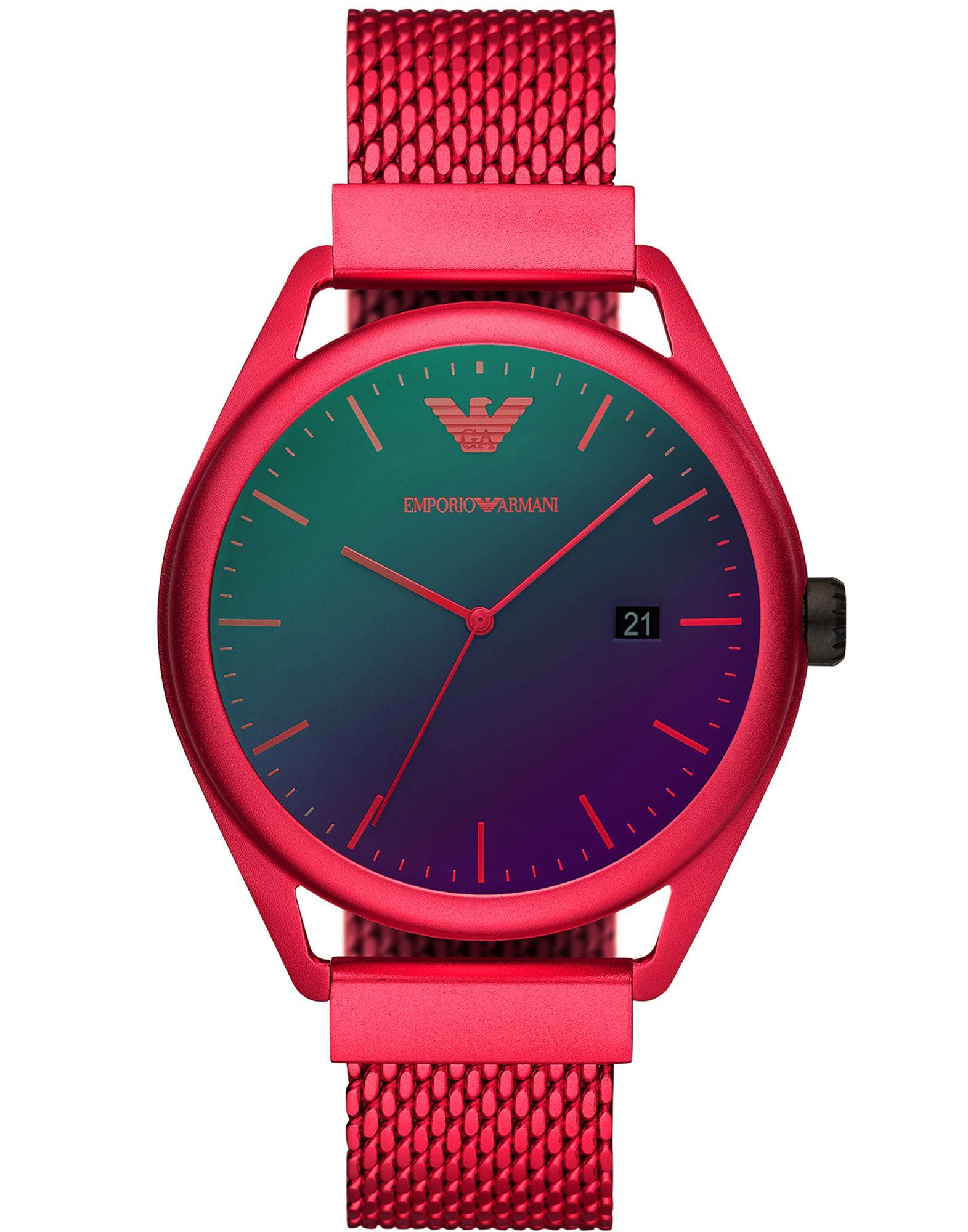 Emporio Armani Wrist Watch in Red for Men | Lyst
