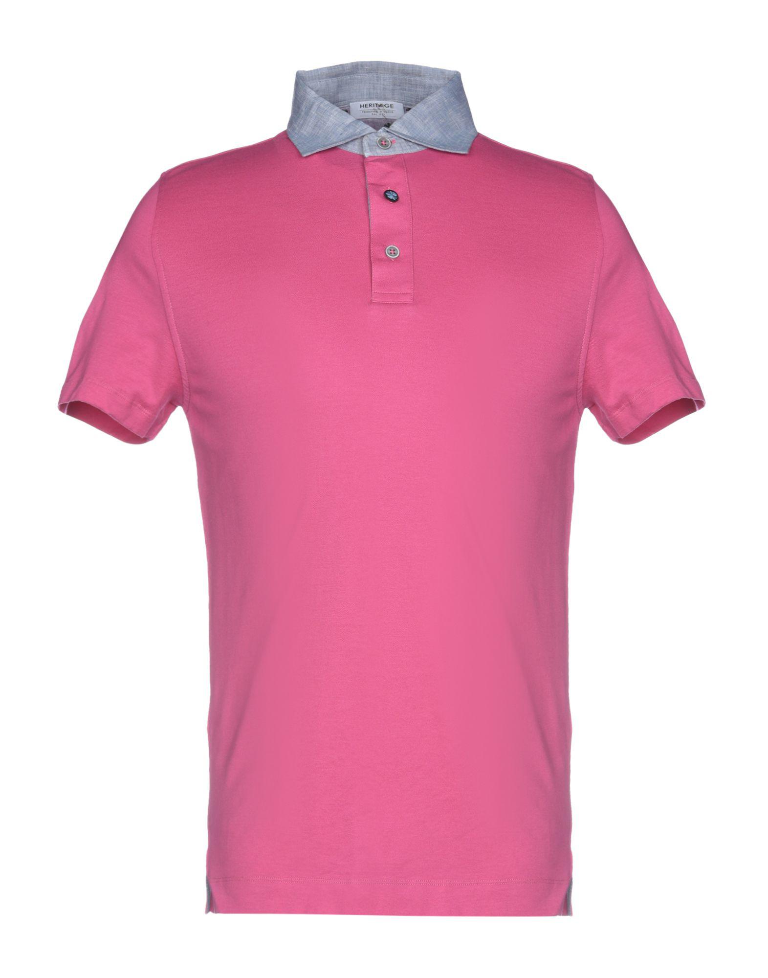 Heritage Cotton Polo Shirt in Fuchsia (Pink) for Men - Lyst