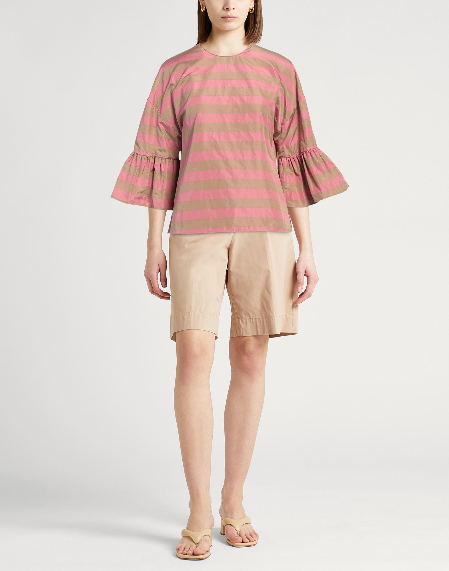 Tシャツ・カットソー RED VALENTINO TAFFETA TOP WITH PUFF SLEEVES Red Valentino Taffeta top with puff sleeves and bow detail
