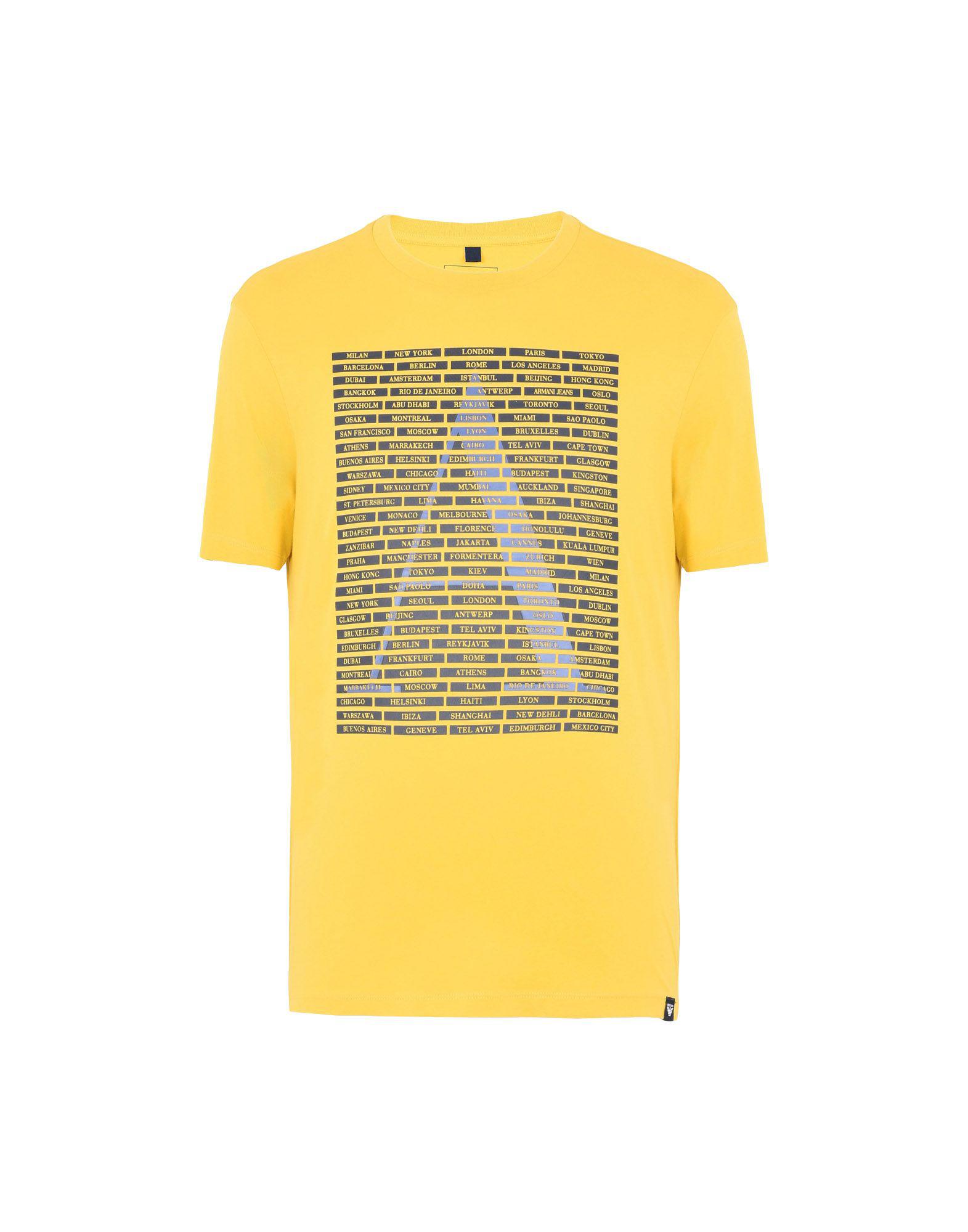 yellow armani t shirt