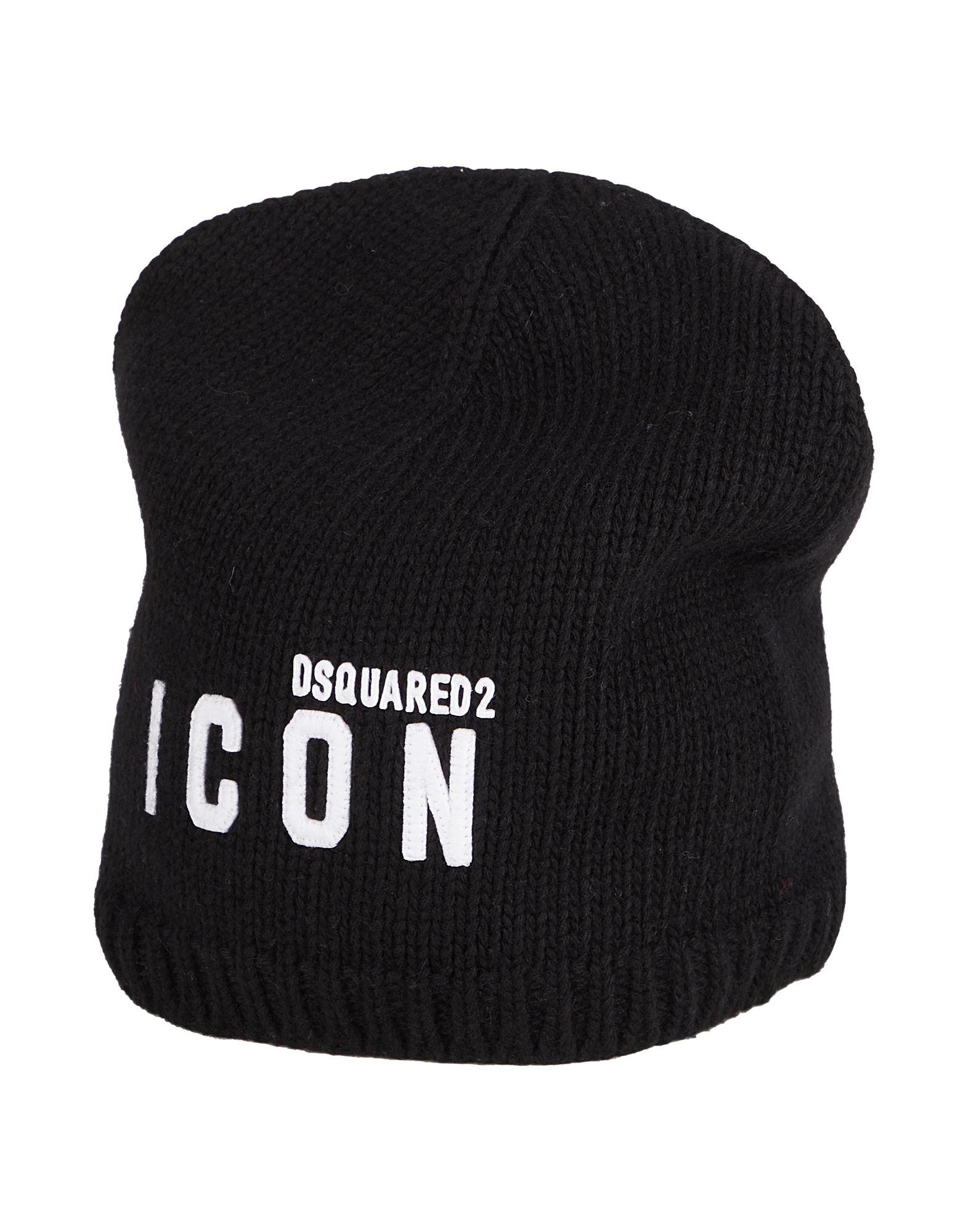 DSquared² Hat Wool, Viscose, Polyamide, Cashmere in Black for Men | Lyst UK