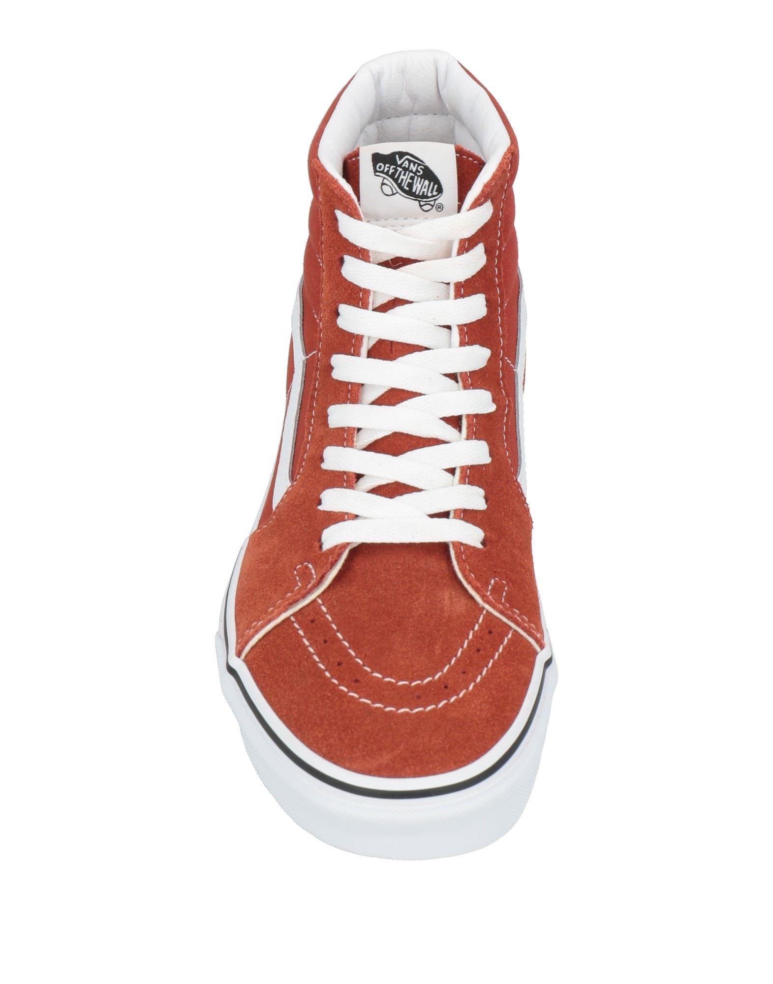 Vans Rust Sneakers Leather, Textile Fibers in Red for Men Lyst UK