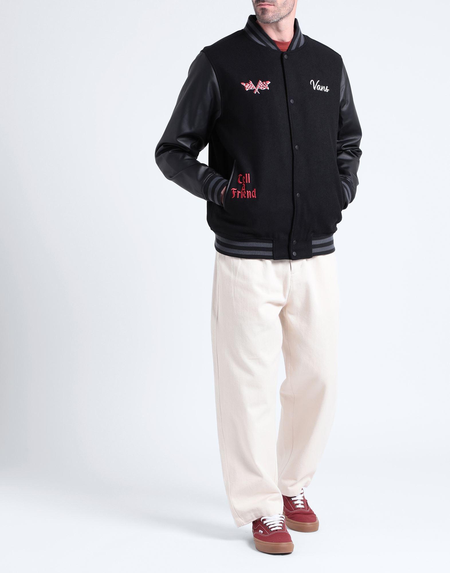 Vans black shop and white jacket