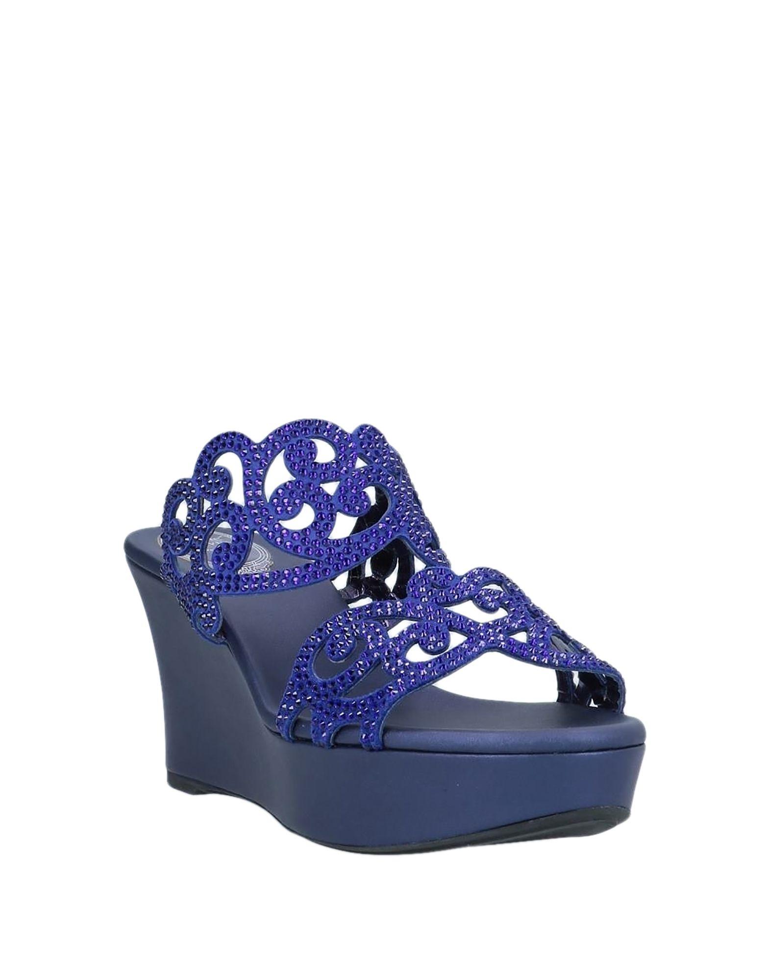 rene caovilla blue heels