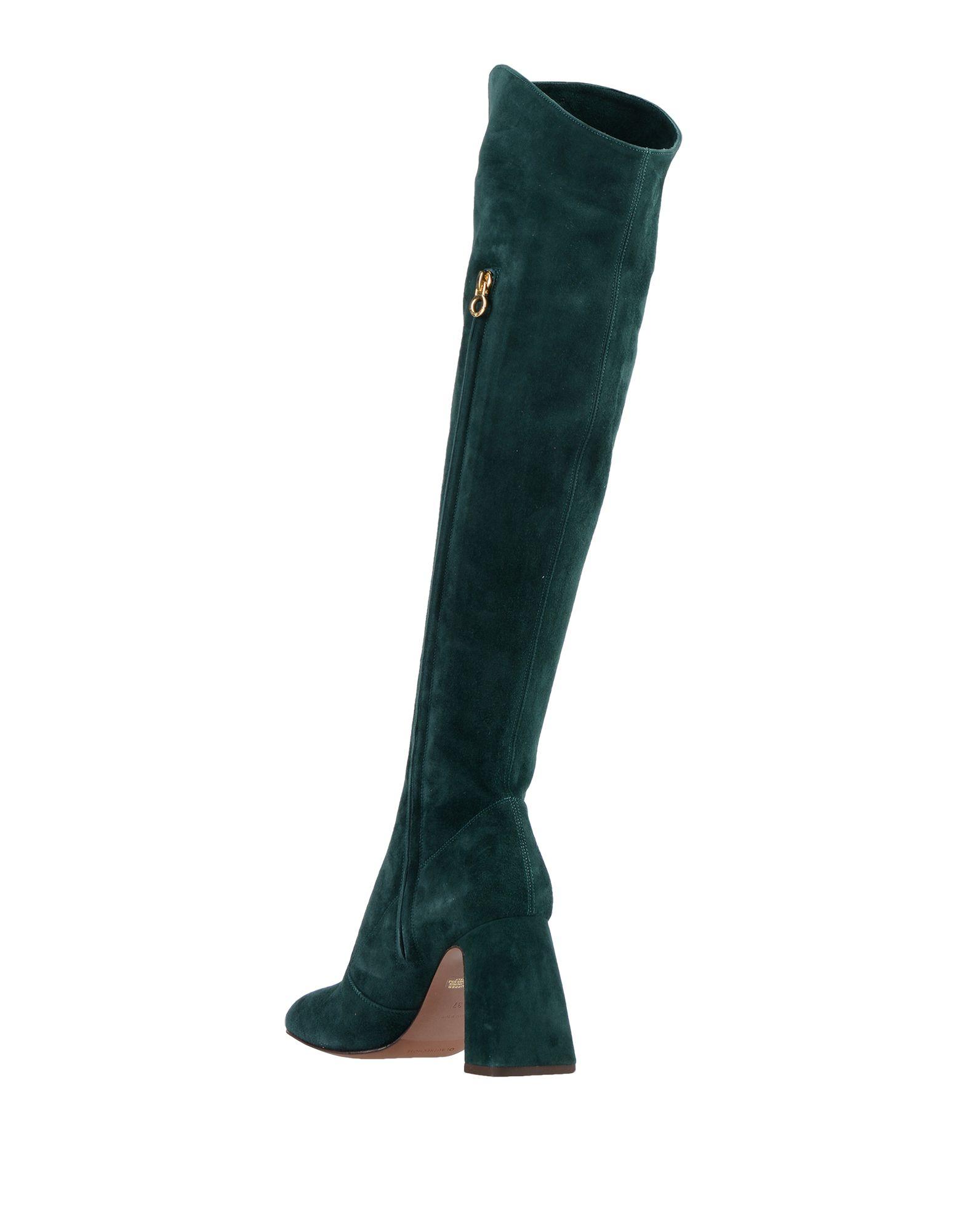 L'Autre Chose Leather Boots in Dark Green (Green) Lyst