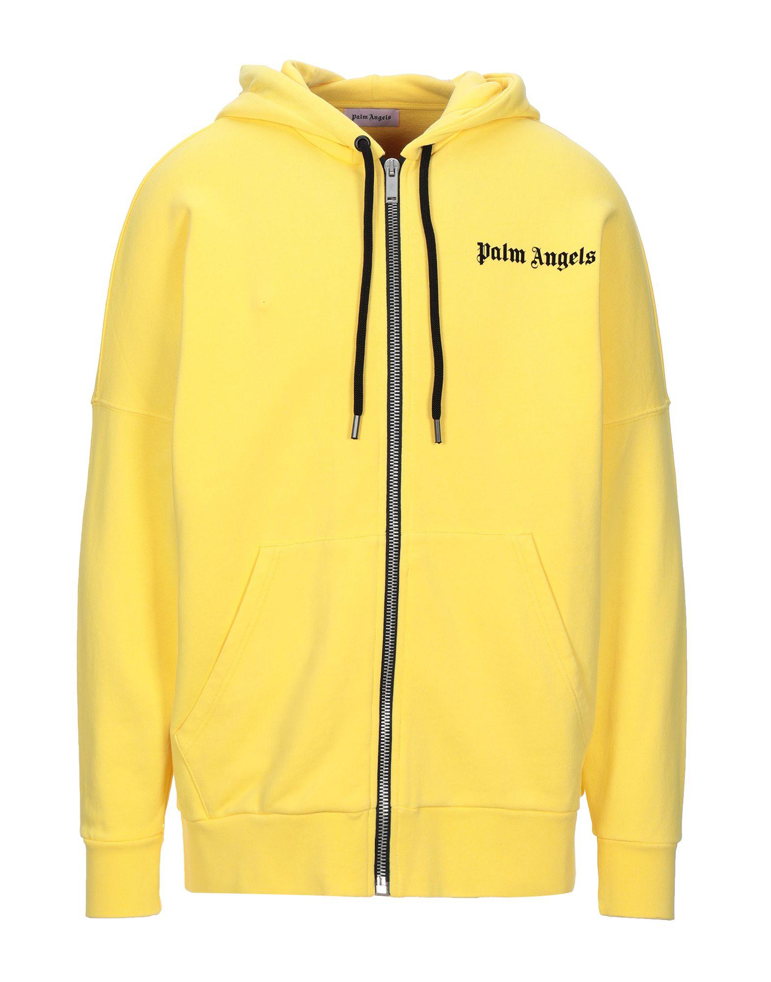 Palm Angels Synthetic Sweatshirt in Yellow for Men - Lyst