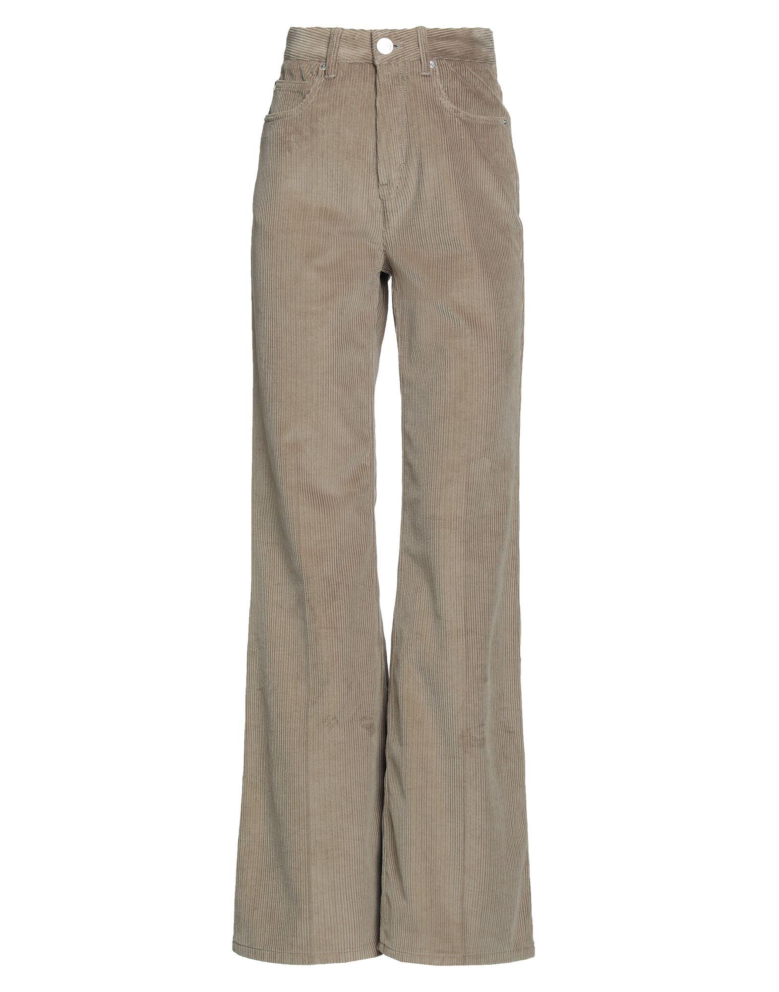 パンツ AMI PARIS IVORY VISCOSE BLEND WIDE-LEG PANT AMI Paris Belted Wide Leg Pants (Pants) IFCHIC.COM