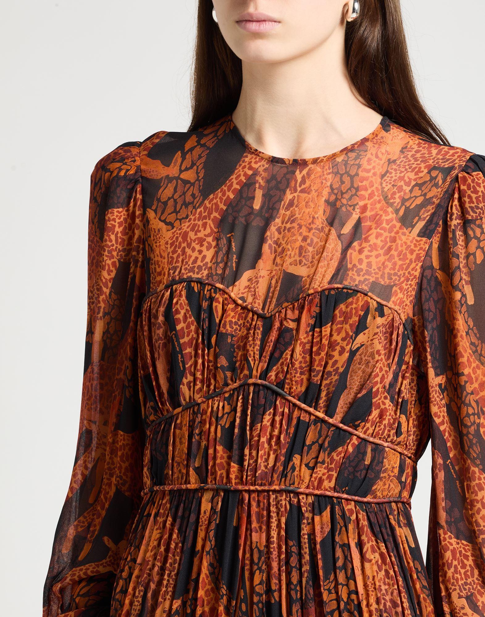 FARM Rio Maxi Dress Viscose in Brown | Lyst