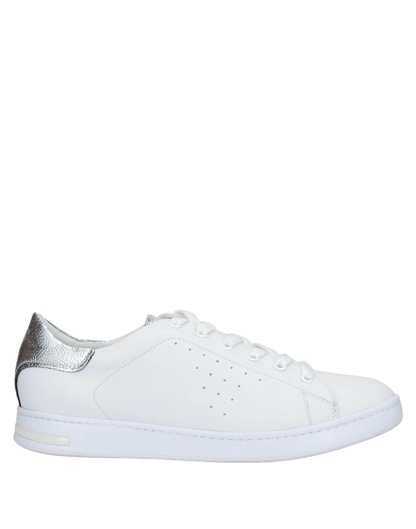 geox white leather trainers