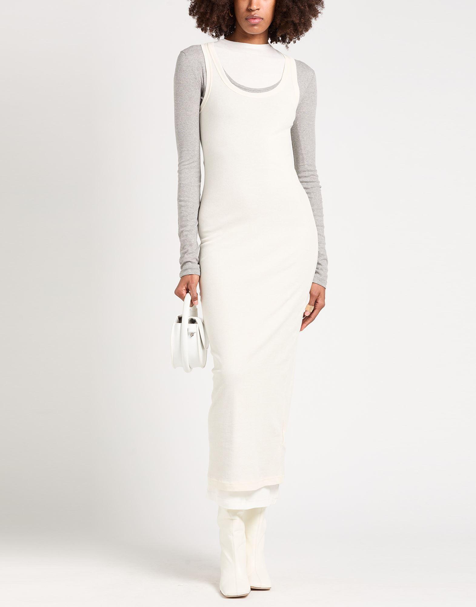 jil sander cream dress Jil Sander Beige Cotton Canvas Dress Jil Sander