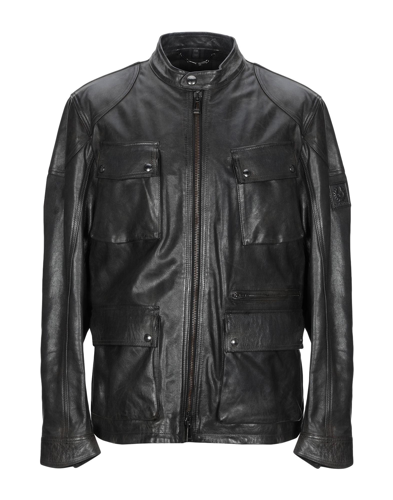 Belstaff Leather Jacket in Steel Grey (Gray) for Men - Lyst