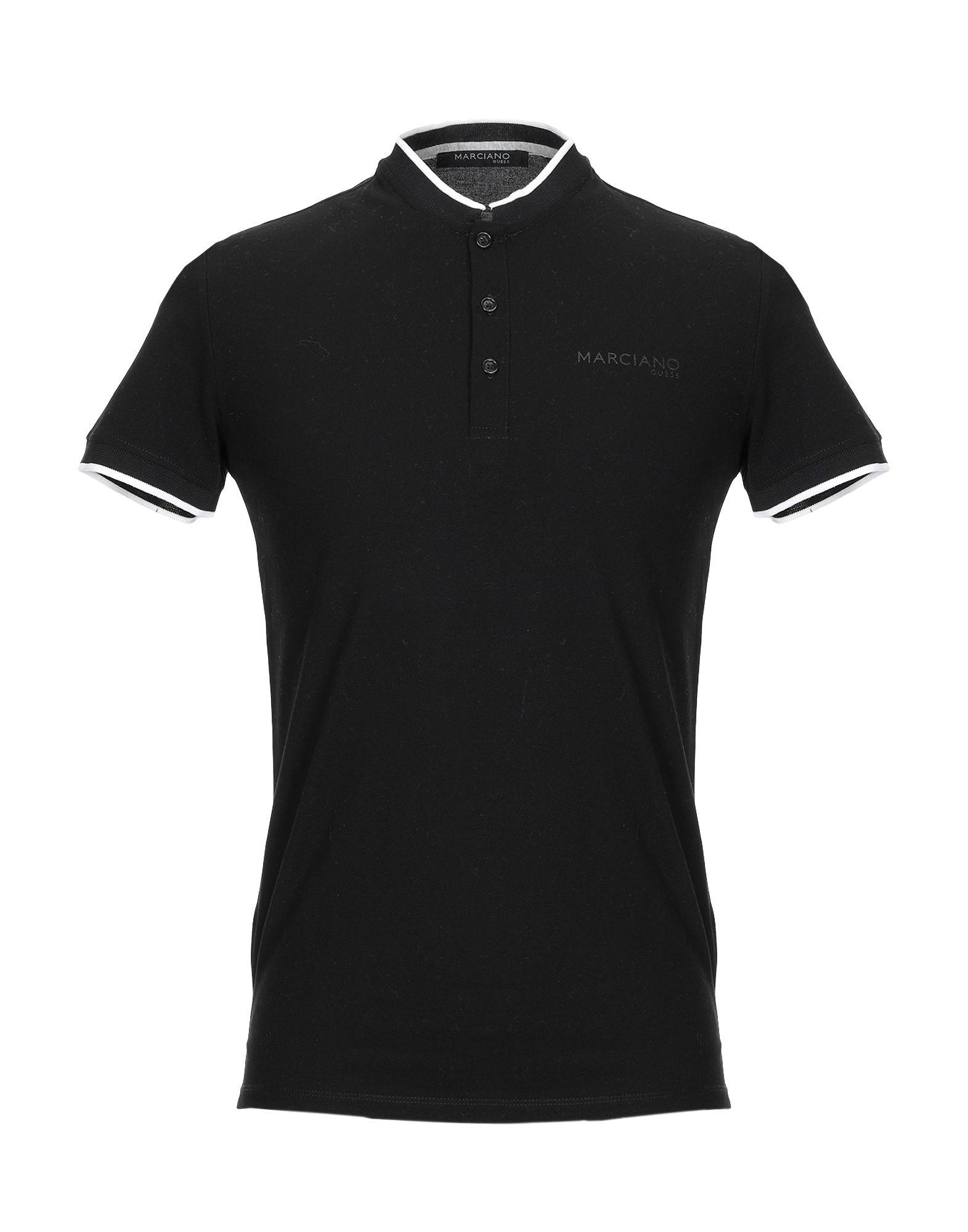 Guess Cotton Polo Shirt in Black for Men - Lyst