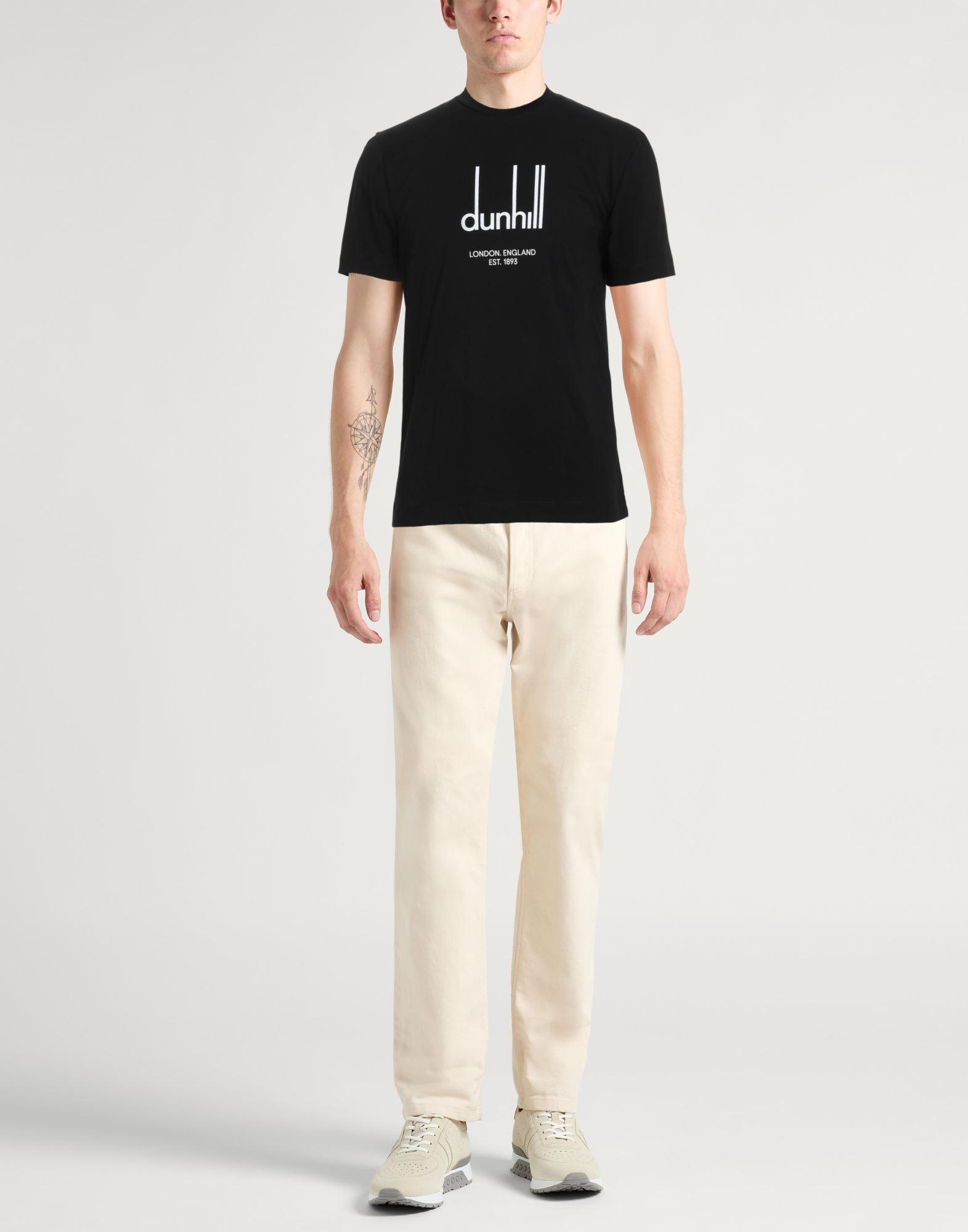 dunhill T-Shirt Cotton in Black for Men | Lyst UK