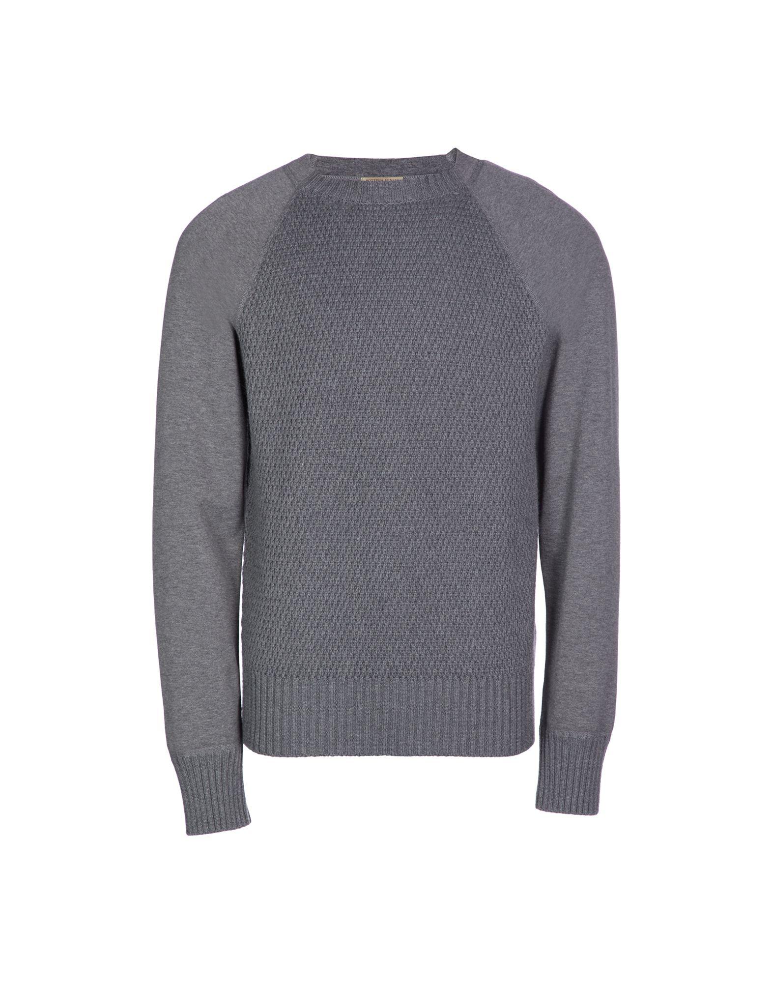 Bottega Veneta Cotton Sweater in Grey (Gray) for Men - Lyst