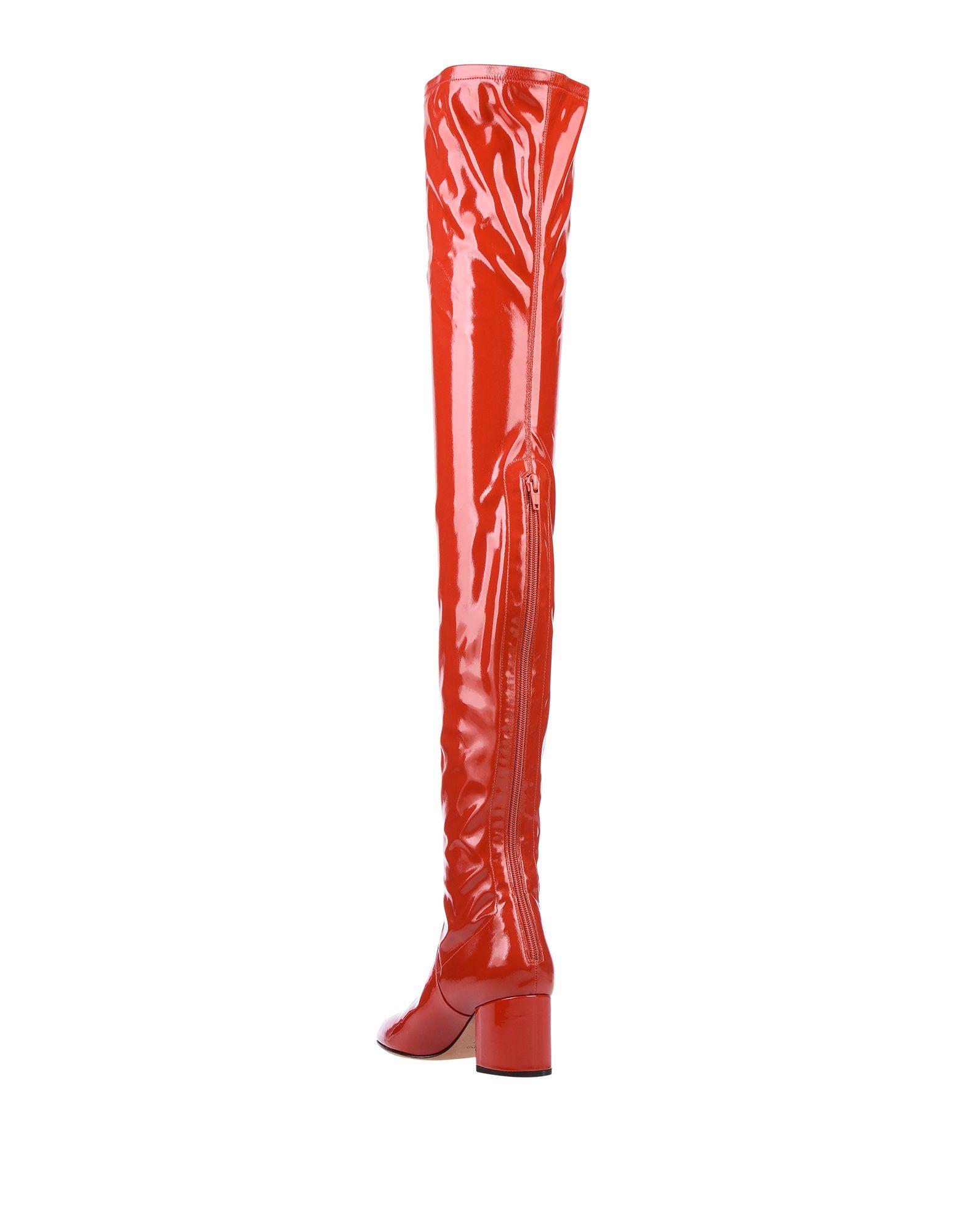 Valentino Leather Boots in Red Lyst