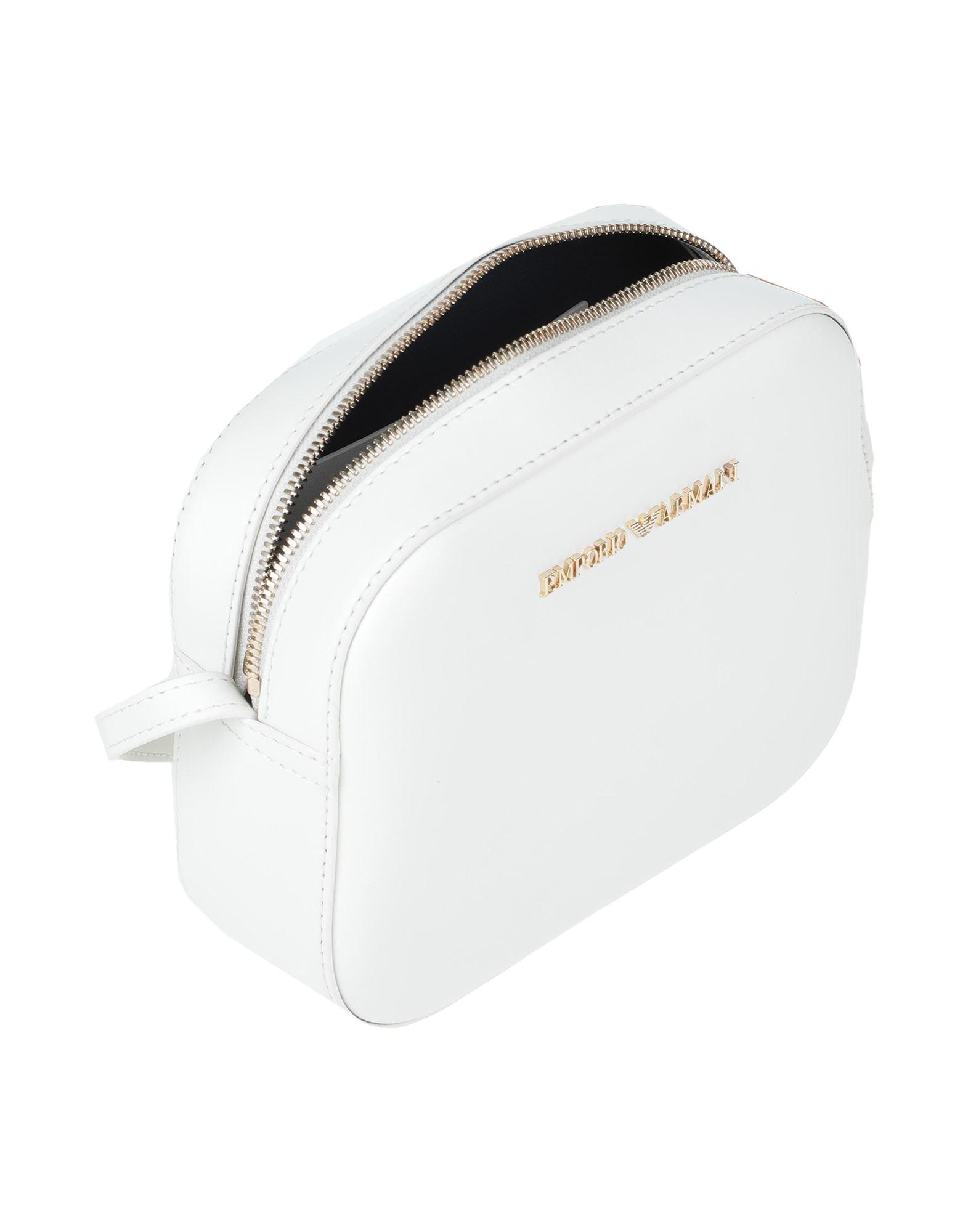 Emporio Armani Leather Cross-body Bag in White | Lyst