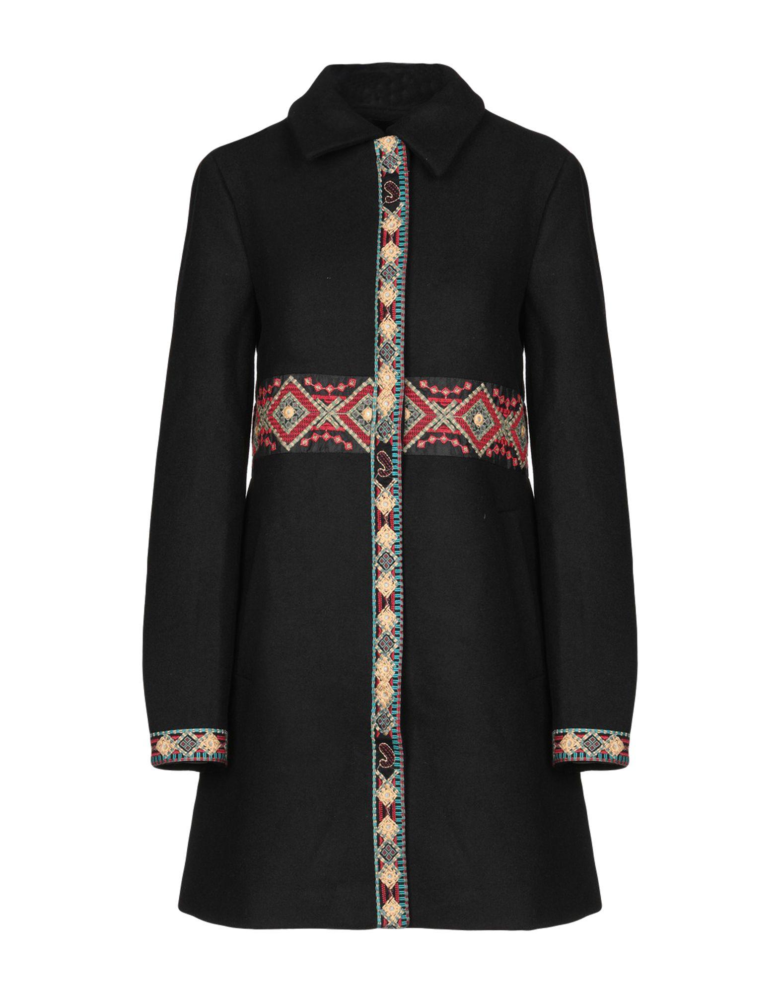 Desigual Synthetic Elisabeth Coat in Black - Lyst