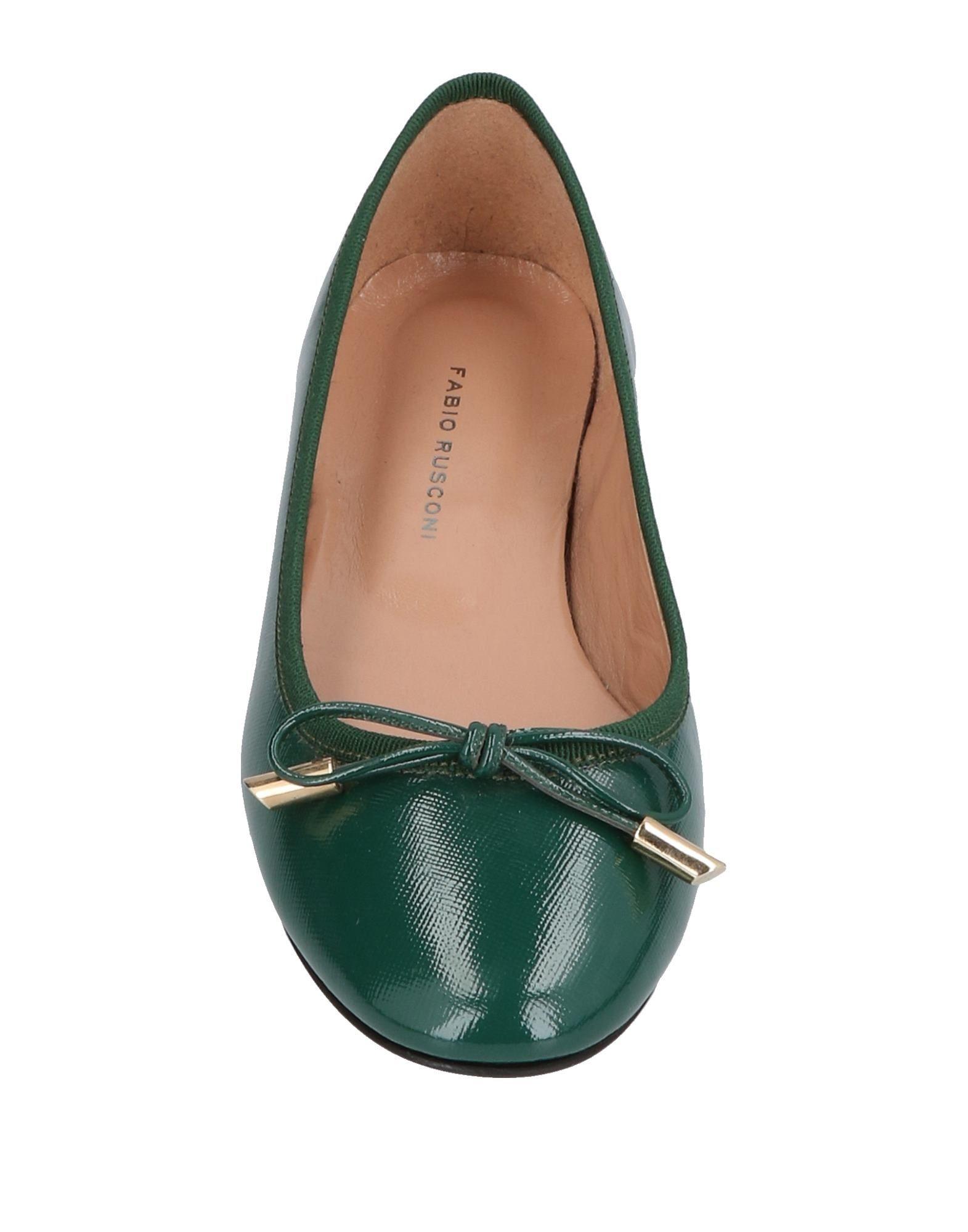 Fabio Rusconi Leather Ballet Flats in Green - Lyst
