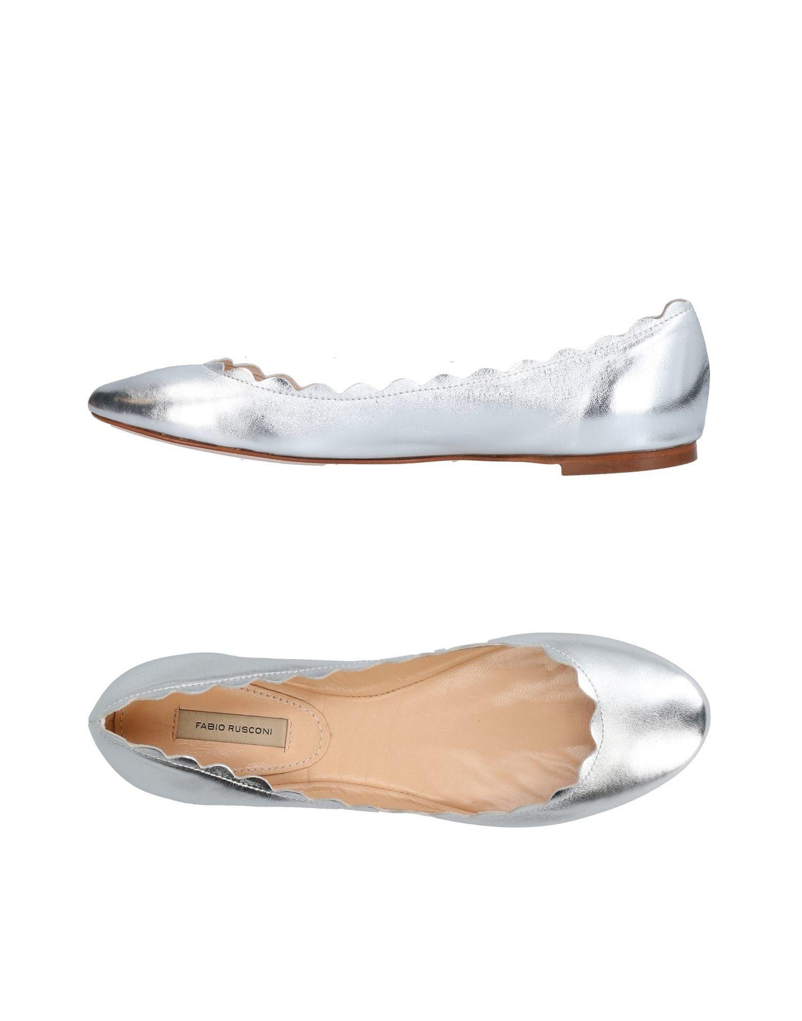 Fabio Rusconi Leather Ballet Flats in Silver (Metallic) - Lyst