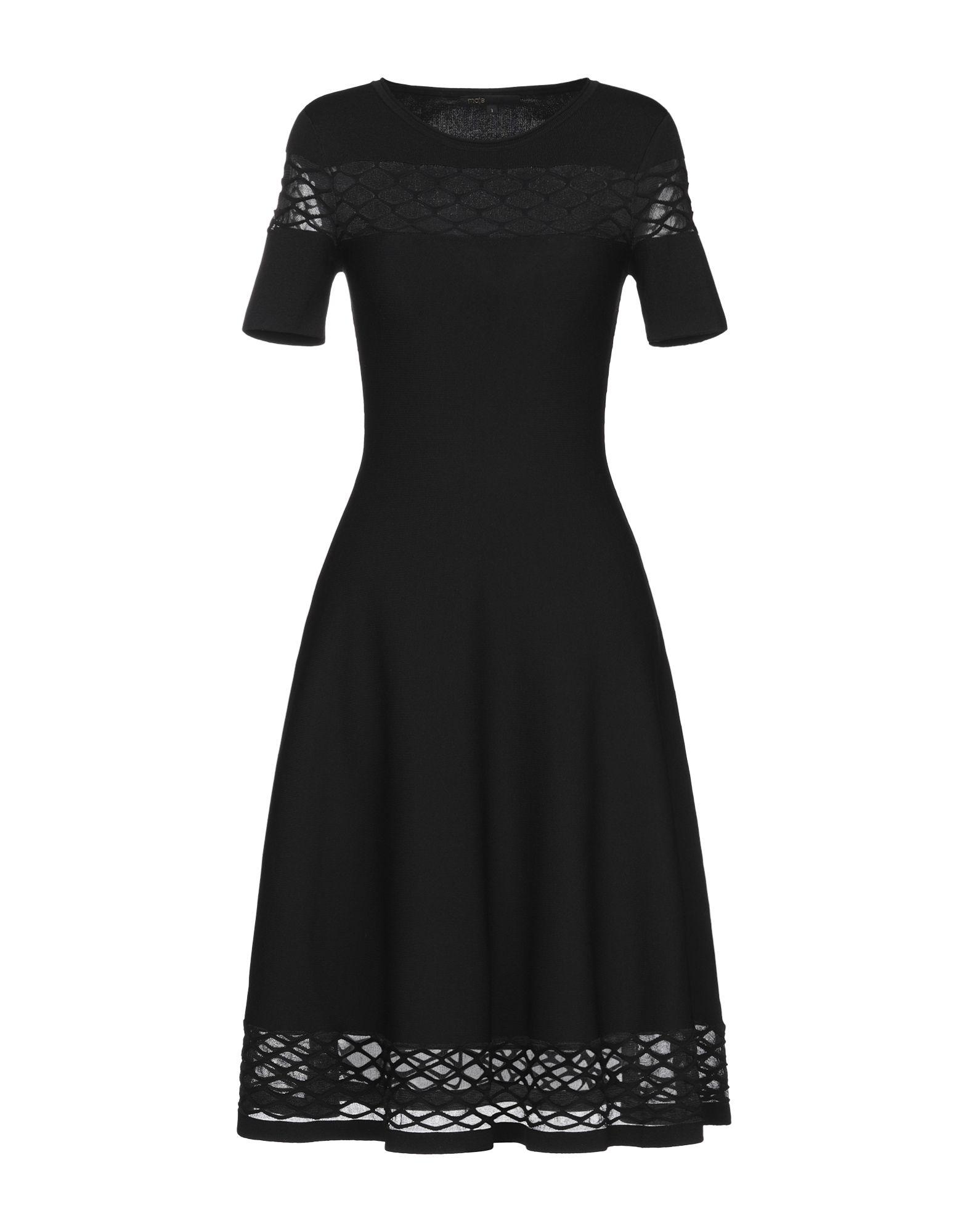 Maje Synthetic Knee-length Dress in Black - Lyst