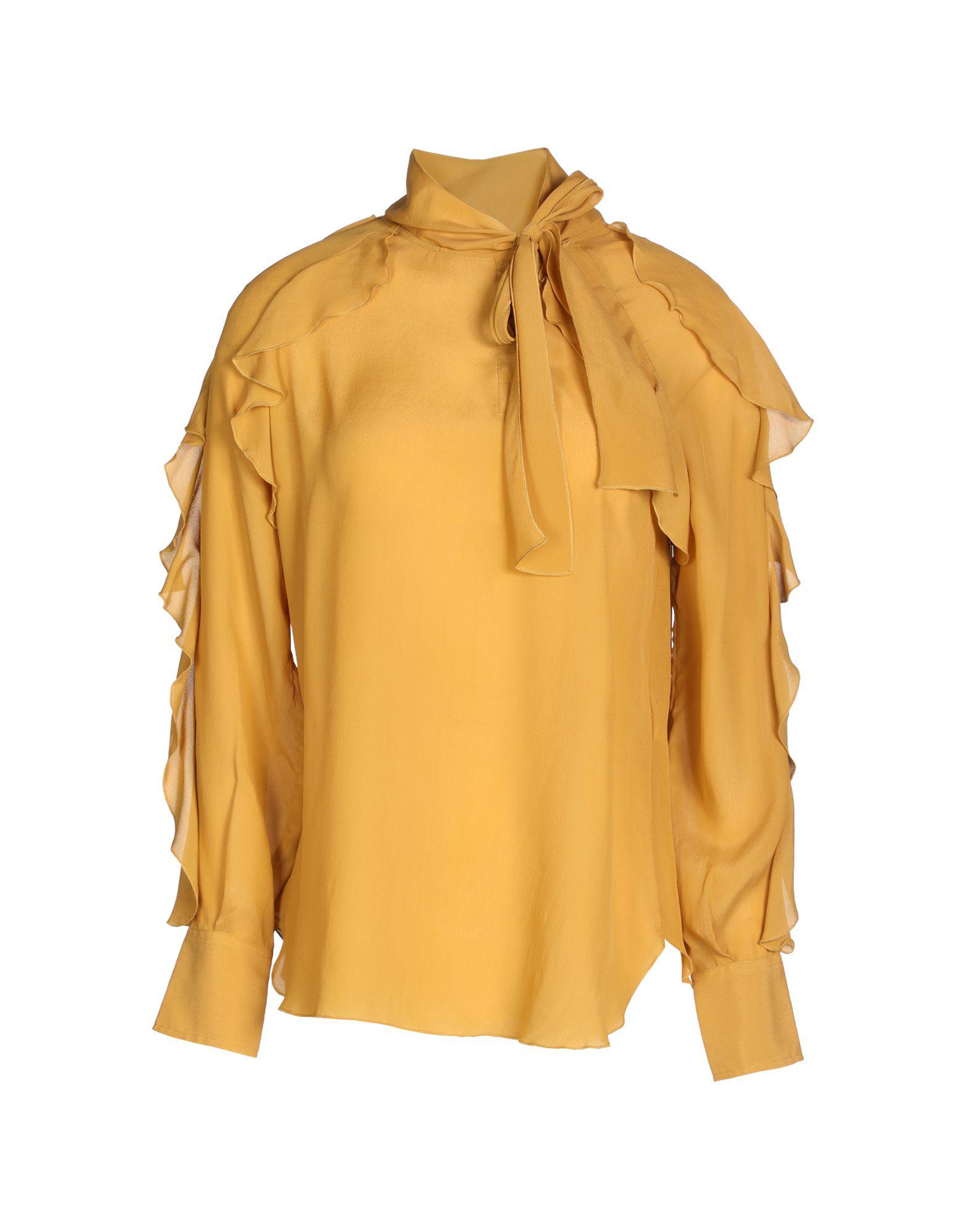 See By Chloé Synthetic Blouse in Gold (Metallic) - Lyst