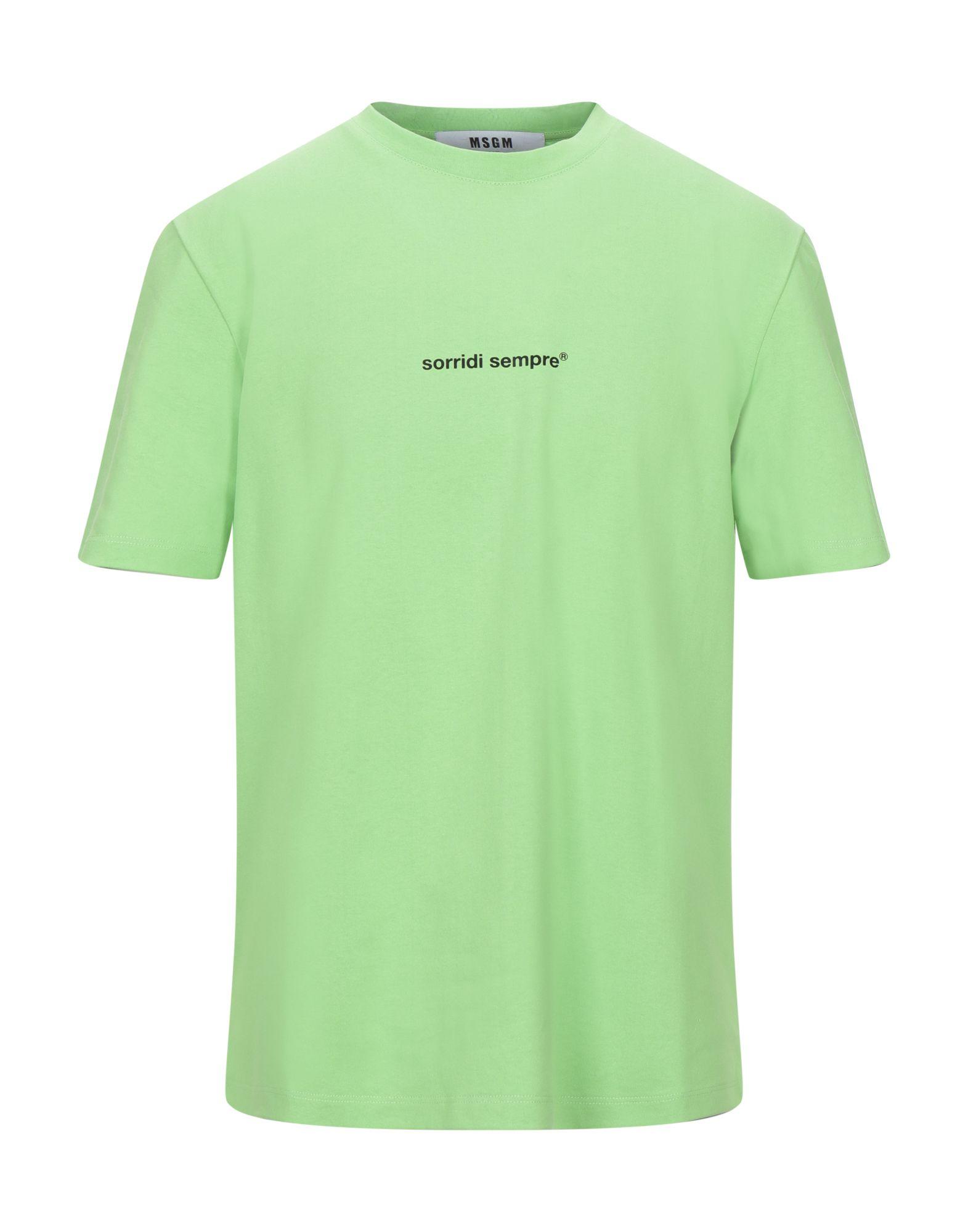 MSGM T-shirt in Light Green (Green) for Men - Lyst