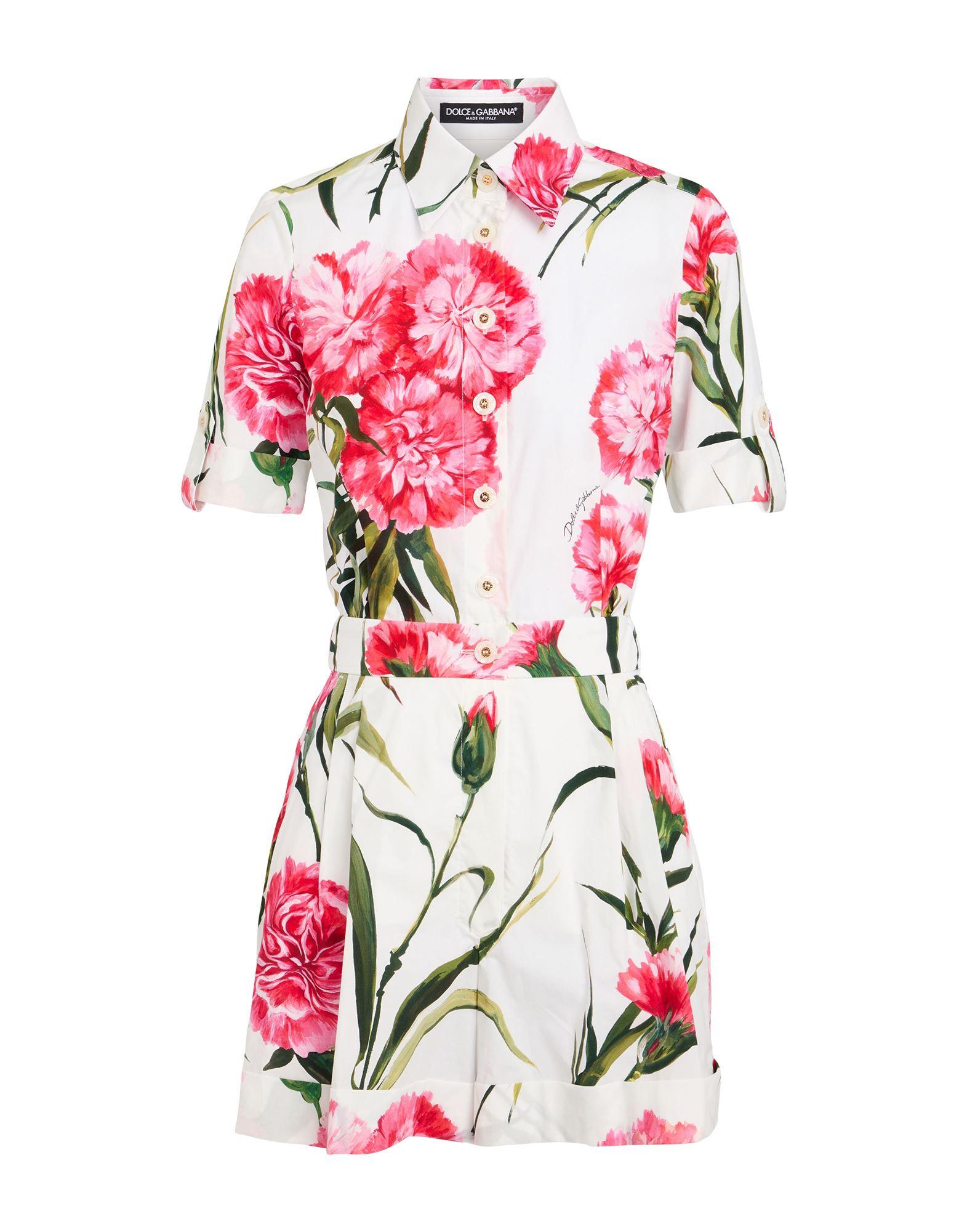 Dolce & Gabbana☆カーネーション プリント Playsuit Cotton playsuit with rose print in Print for Women
