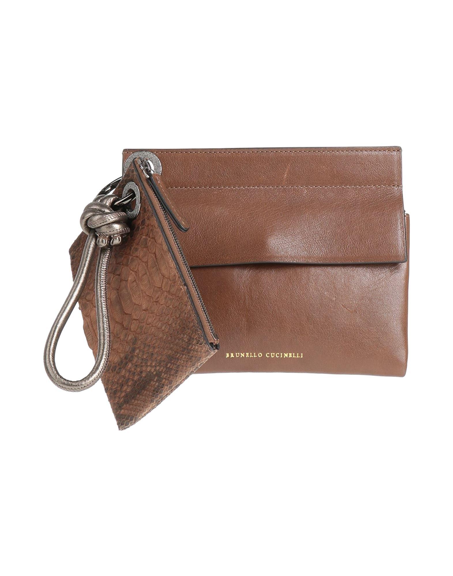 クラッチバッグ BRUNELLO CUCINELLI Woven clutch bag Brown MB39D2697 Brunello Cucinelli Envelope Flap Leather Clutch Bag | Neiman