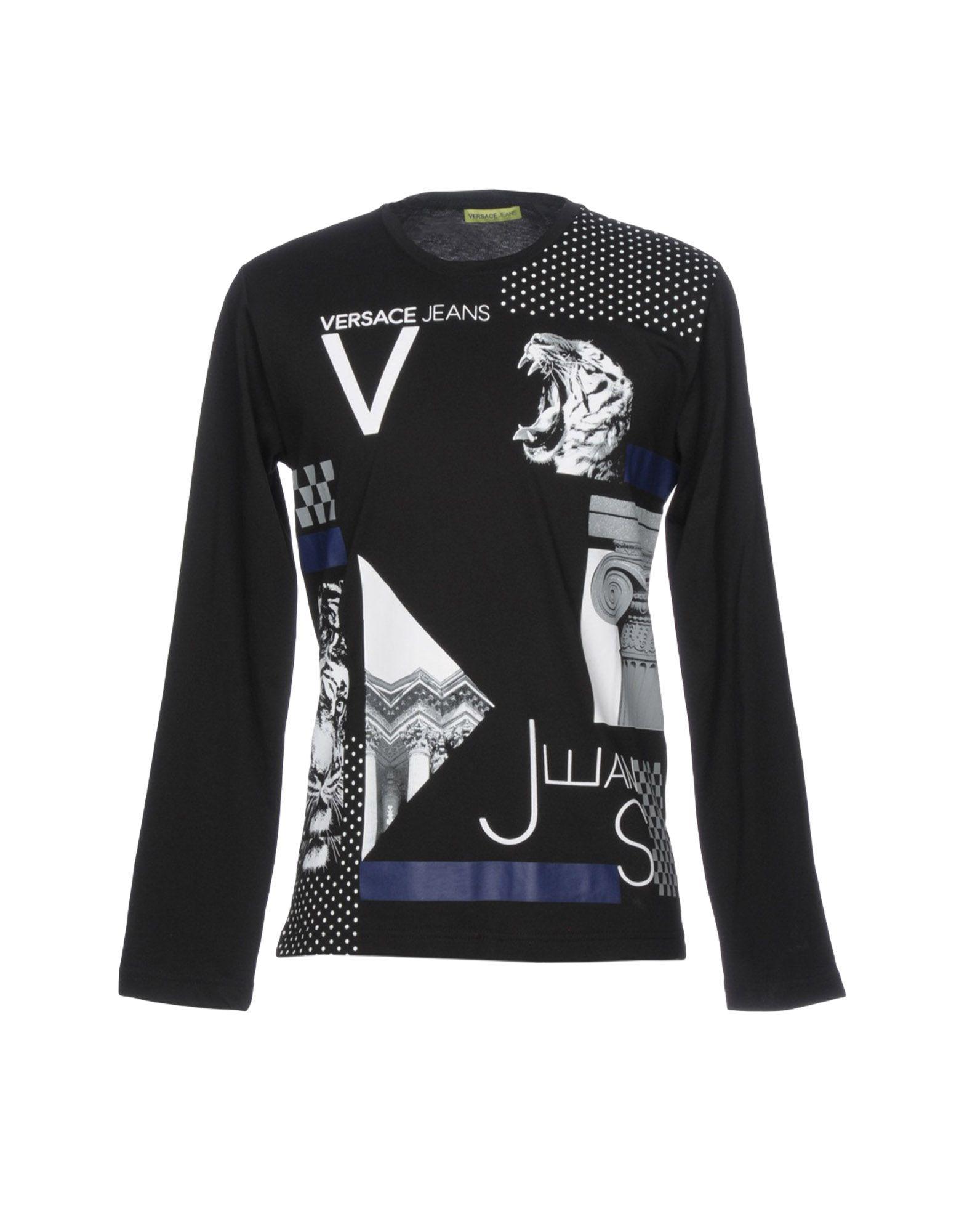 Versace Jeans Cotton Tshirt in Black for Men Lyst