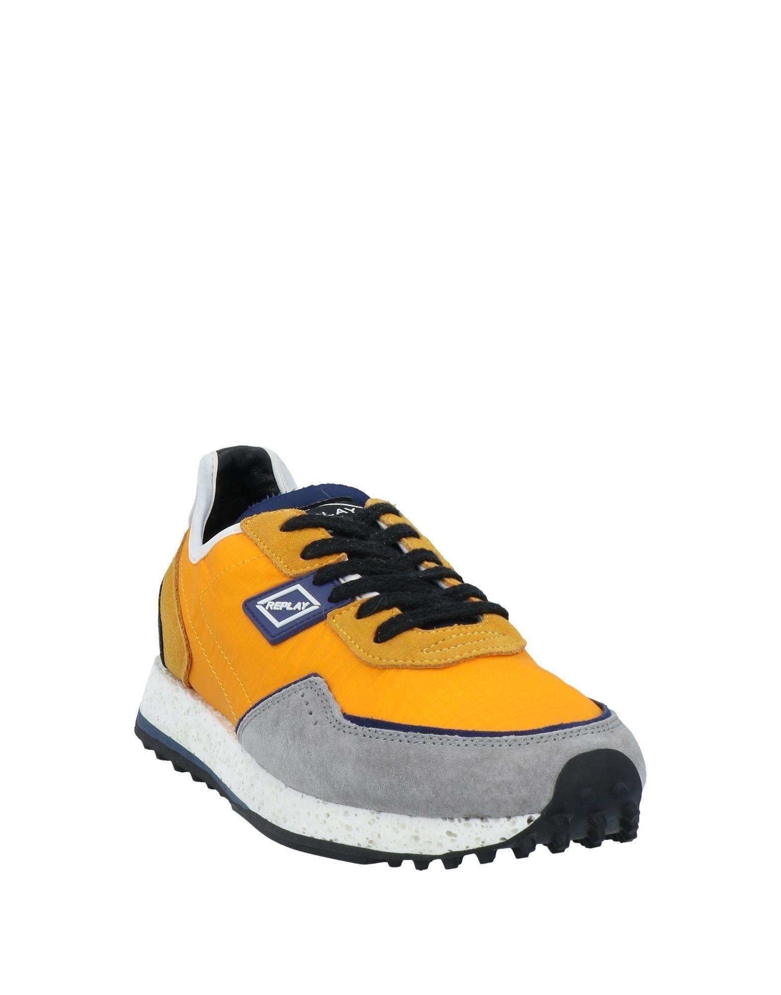 Replay Leder Sneakers in Orange für Herren - Lyst