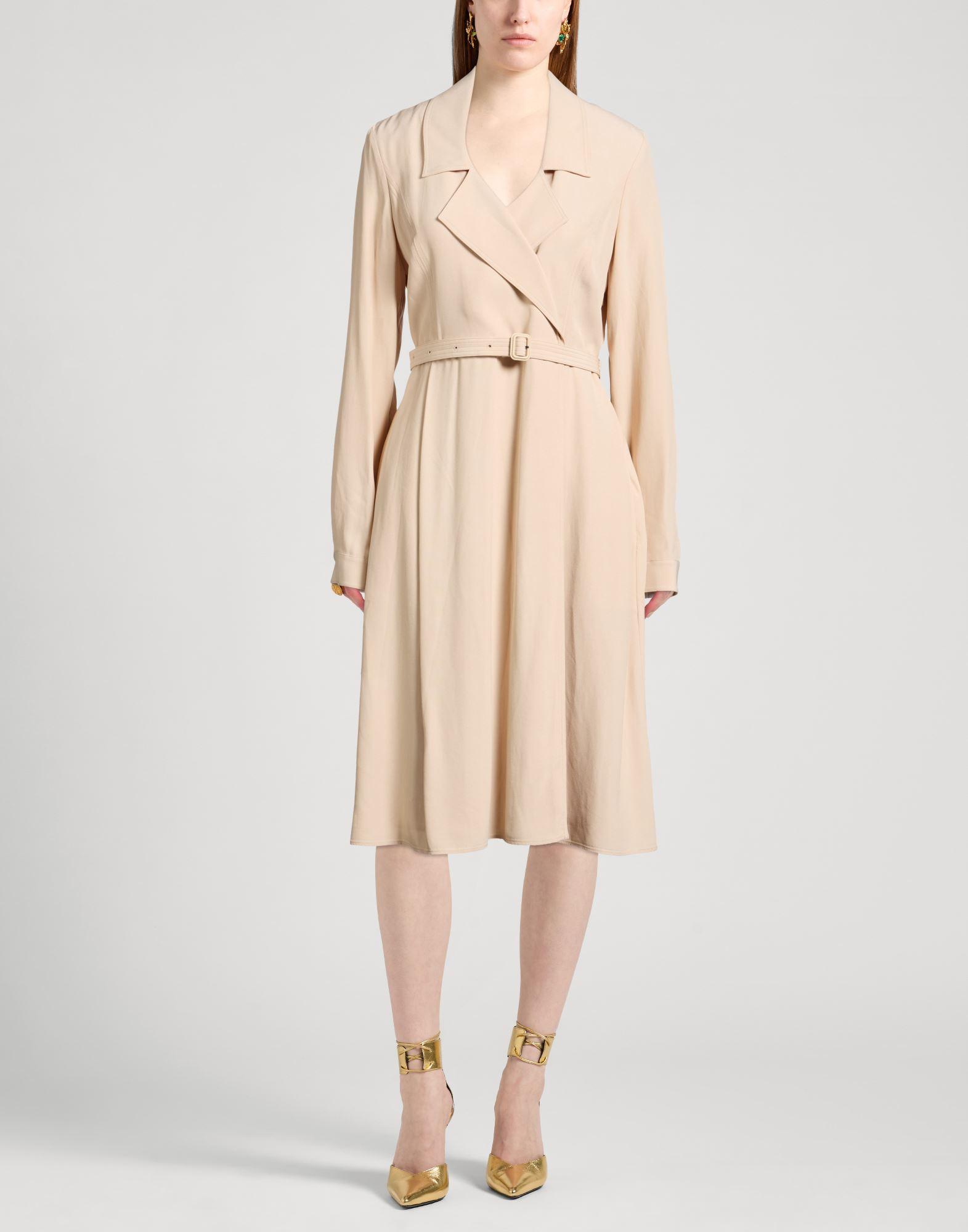 burberry winter dresses Check Cotton Shirt Dress in Sand beige - Women