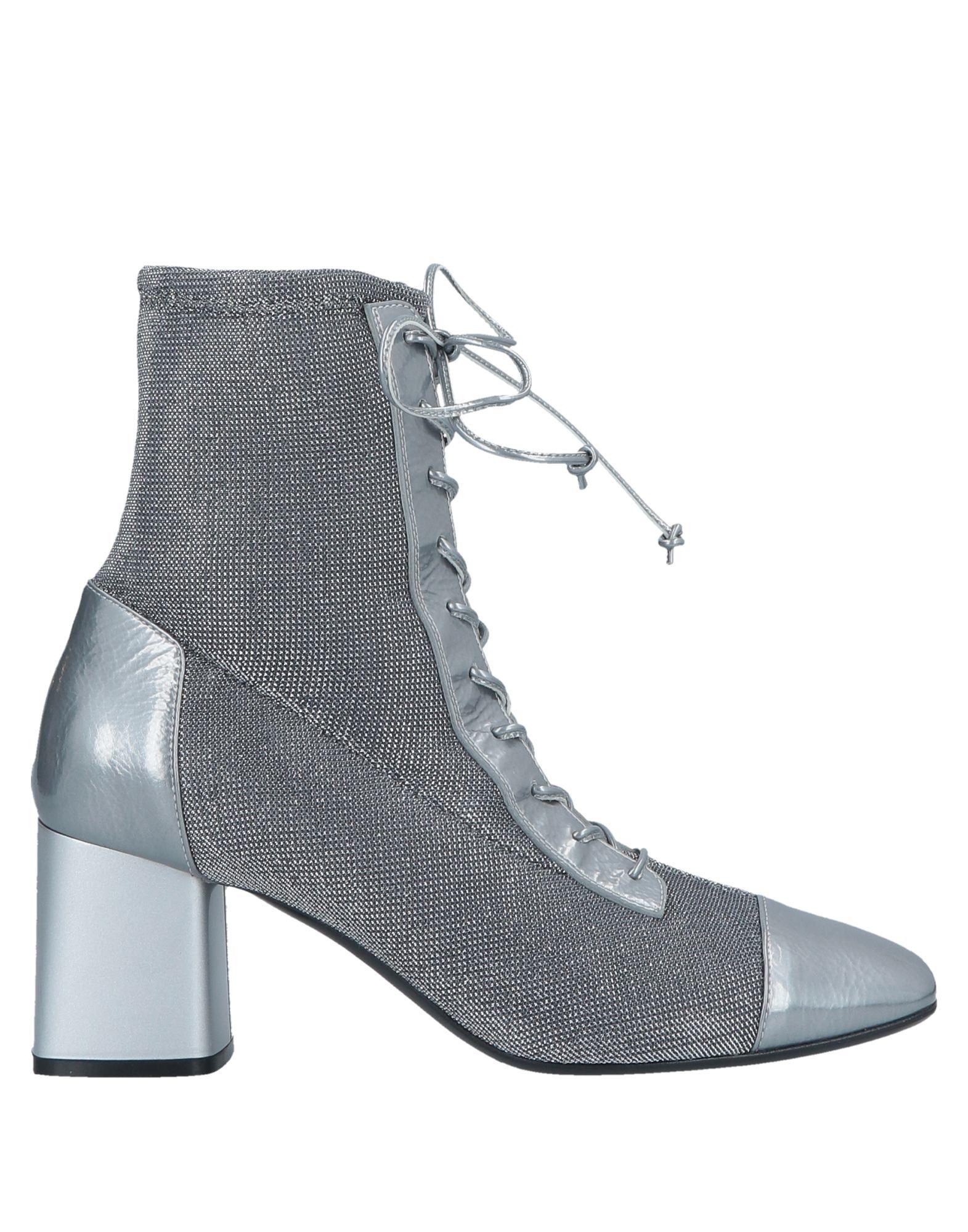 shiny silver ankle boots