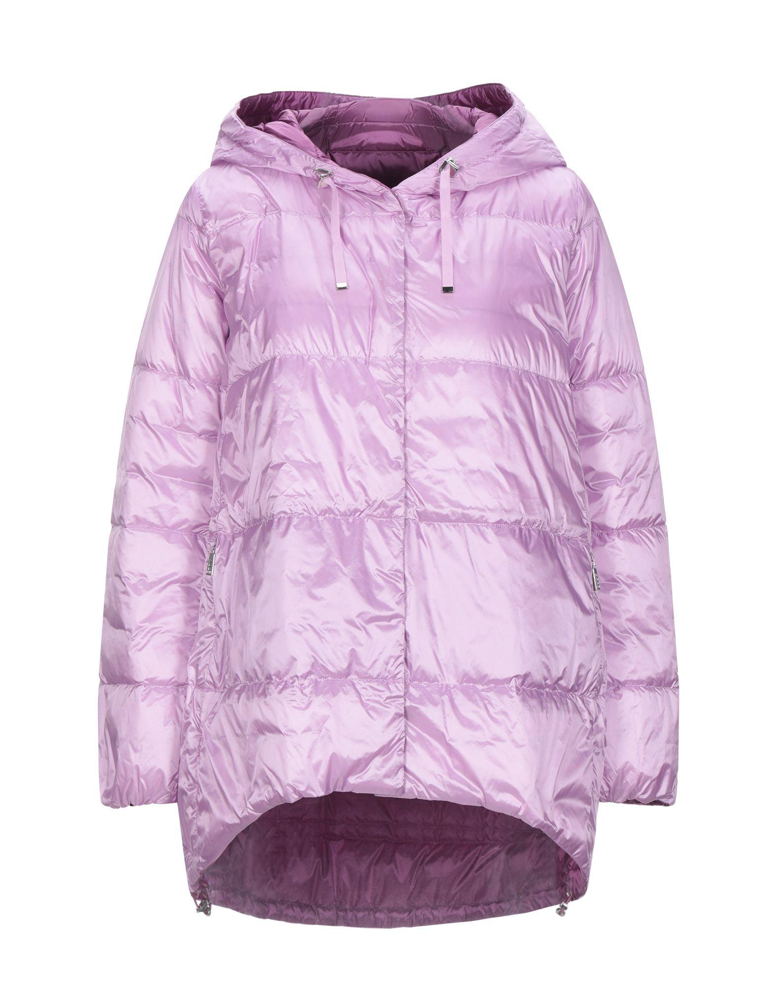 purple down jacket