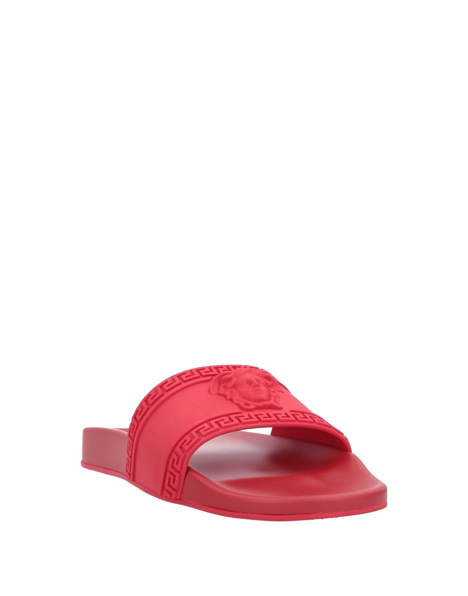 Versace Medusa-Head PVC Slides in Red for Men - Lyst