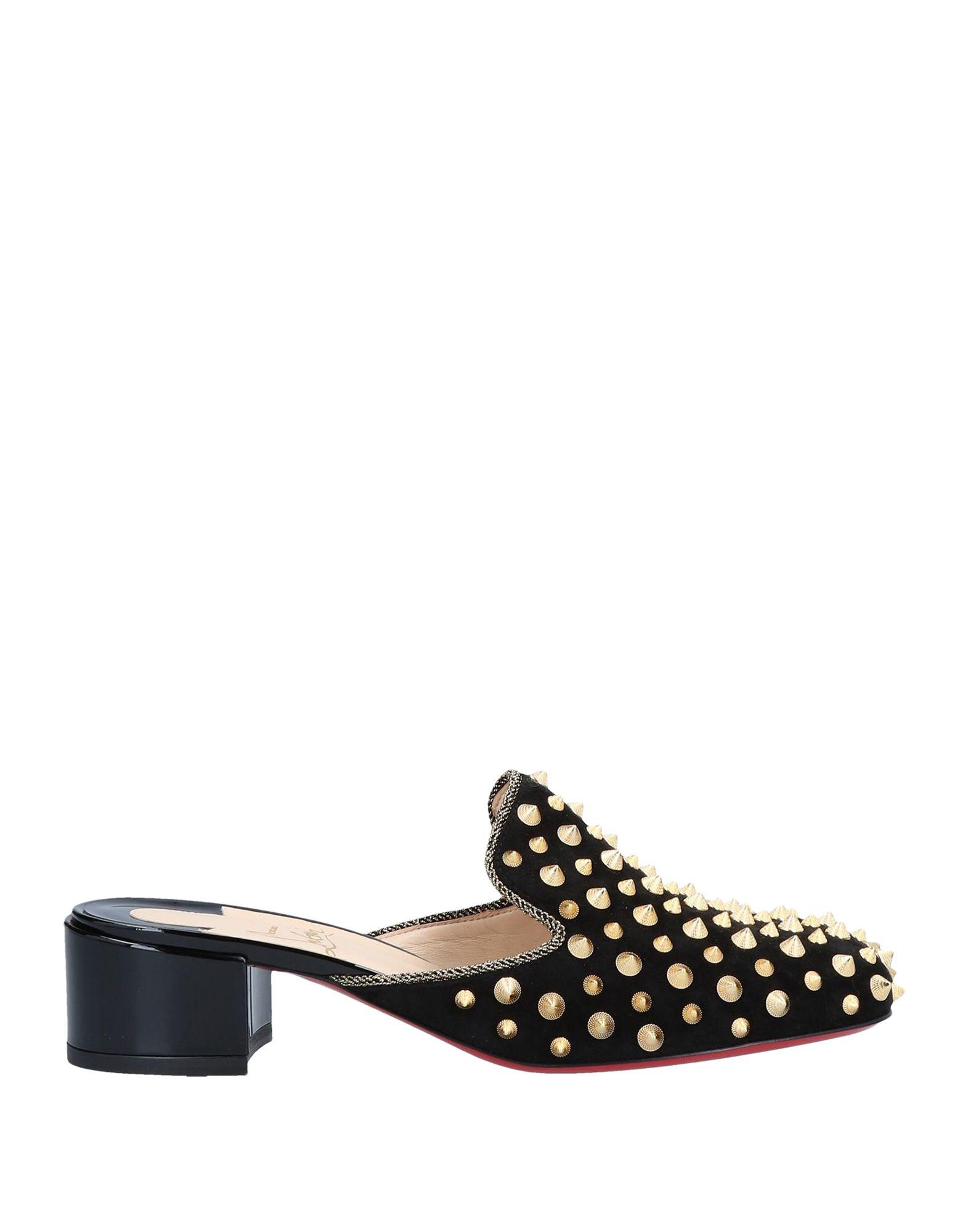 Christian Louboutin Leather Mulaconka 35 Gold-spike Suede Mules in ...