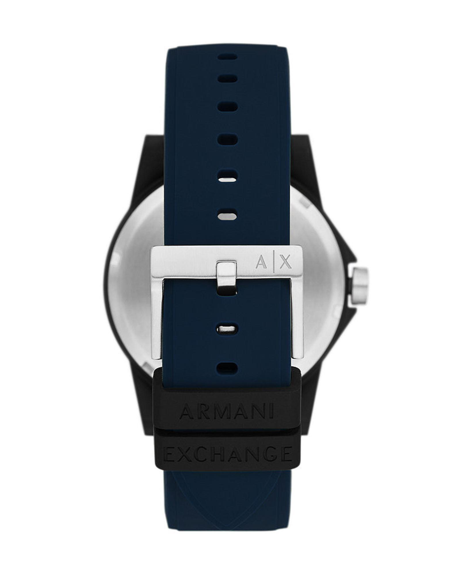 Armani Exchange Mens Watches Armani Exchange Watches Stinless Steel Qurtz Wtch With Silicone Strp in Blue for Men 