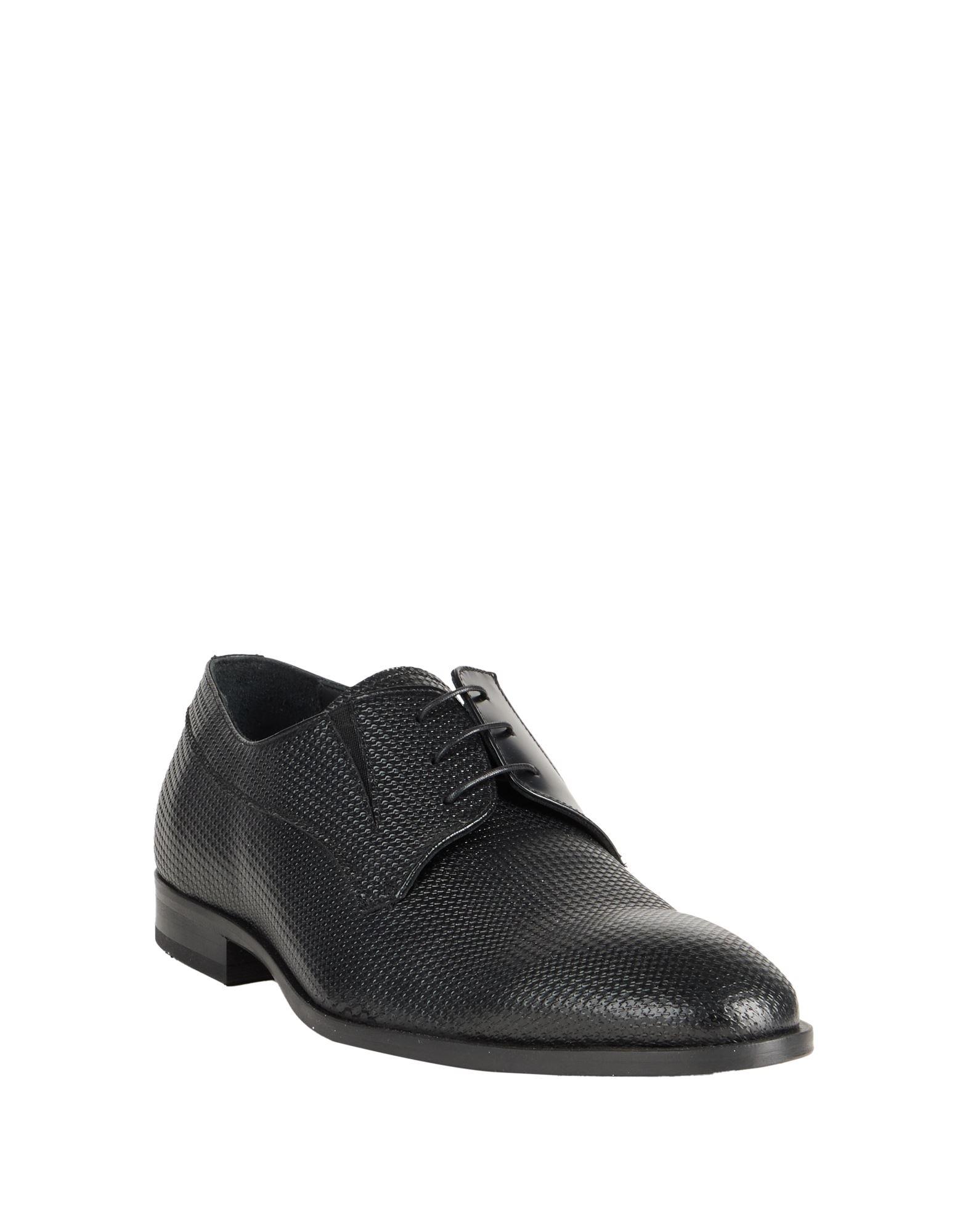 Giovanni Conti 2521 Black Leather Classic Lace-Up Dress Shoes Giovanni Conti Black Embossed Patent Leather Dress Shoes  main image 4