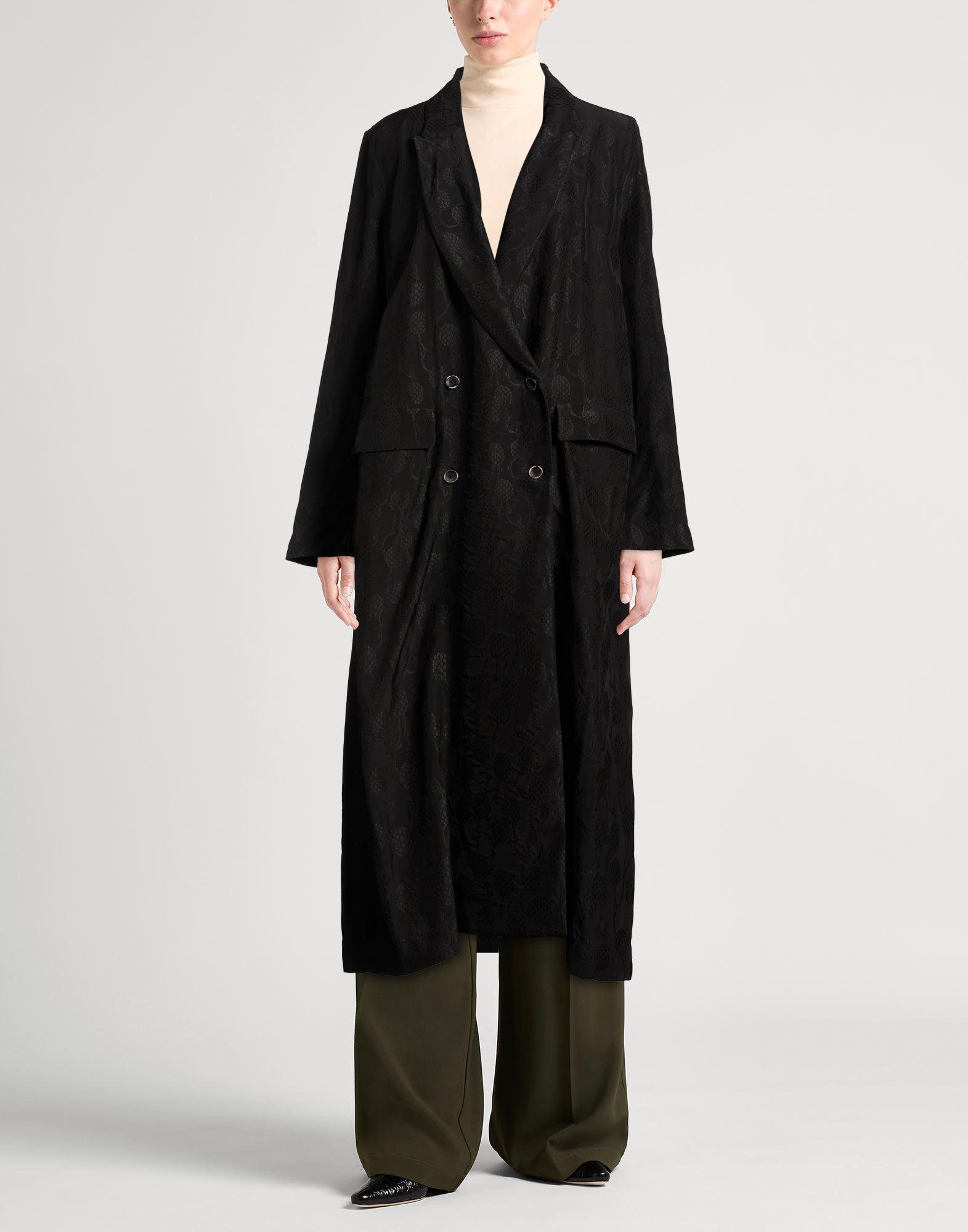 Uma Wang Thermal Brushed Angora Cicero Trench Coat in Tan UMA WANG