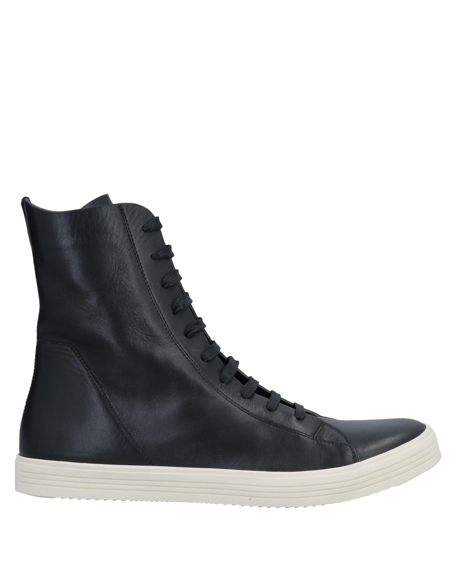 RICK OWENS 20Mm Leather High Top Sneakers, Black/White | ModeSens